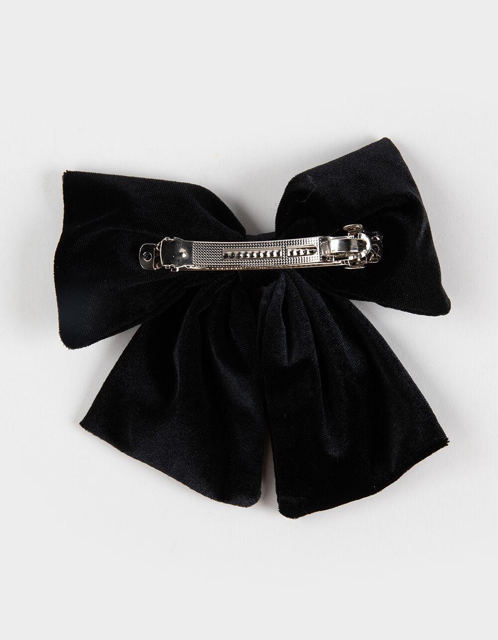 FULL TILT Velvet Bow Hair Clip - BLACK Product Image