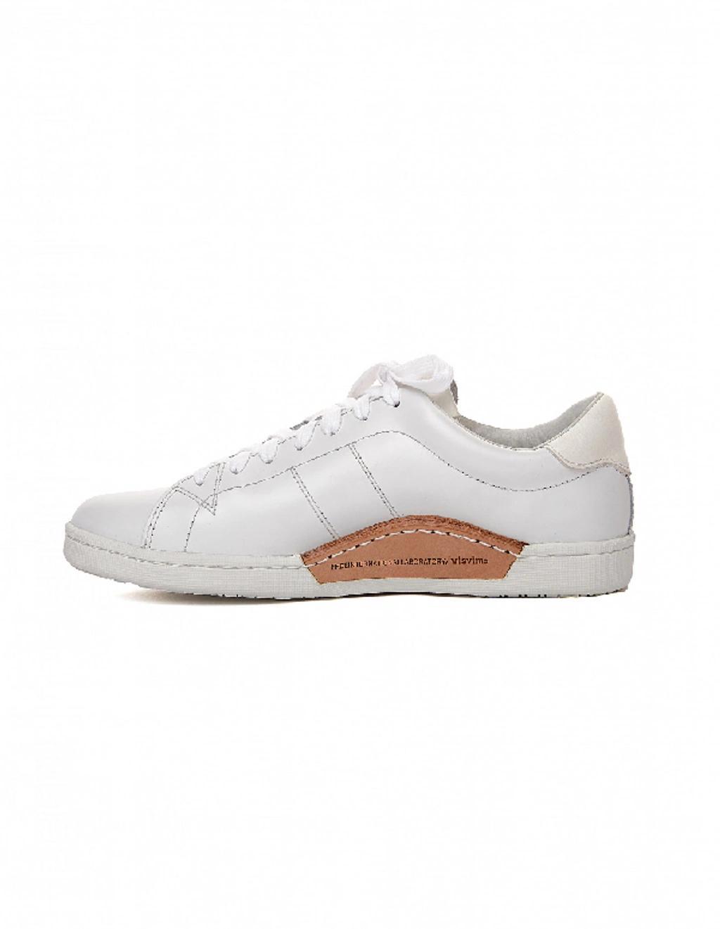 VISVIM Foley Folk Leather Sneakers In White Product Image