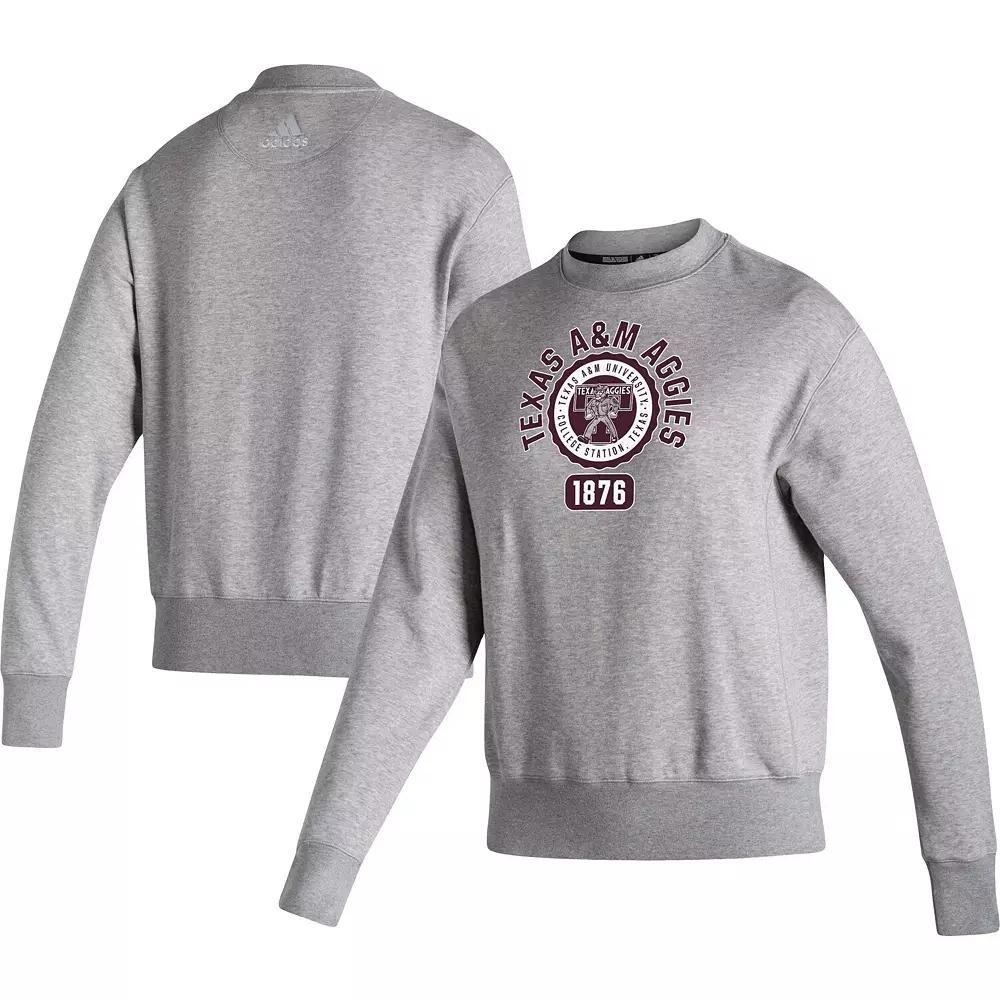 Women's adidas Heathered Gray Nebraska Huskers Vintage Circle Pullover Sweatshirt, Size: 2XL, Grey Product Image