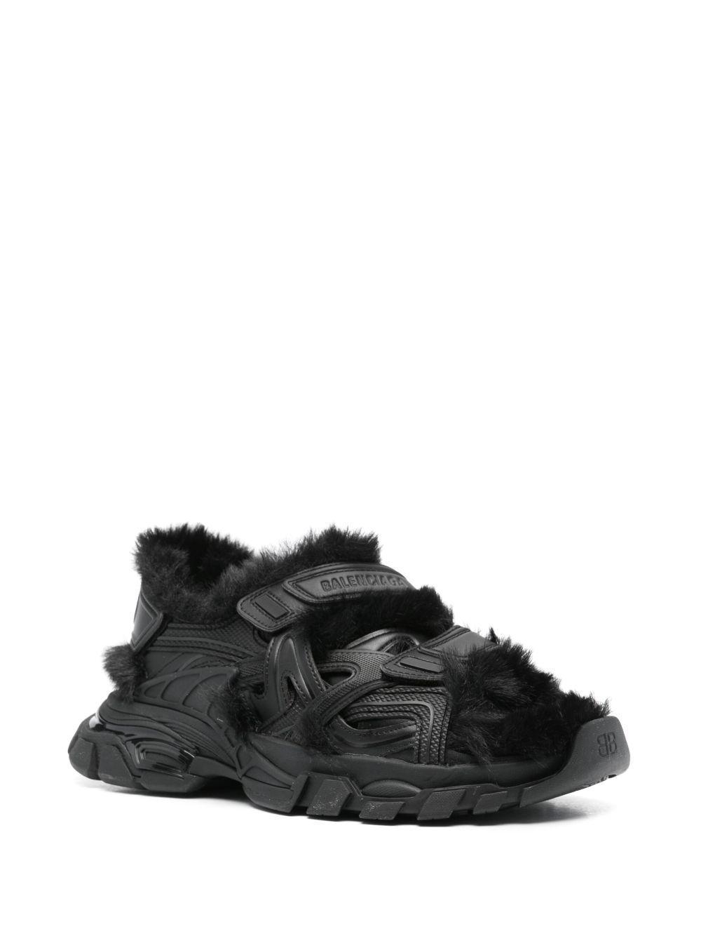 faux-fur Track sandals Product Image