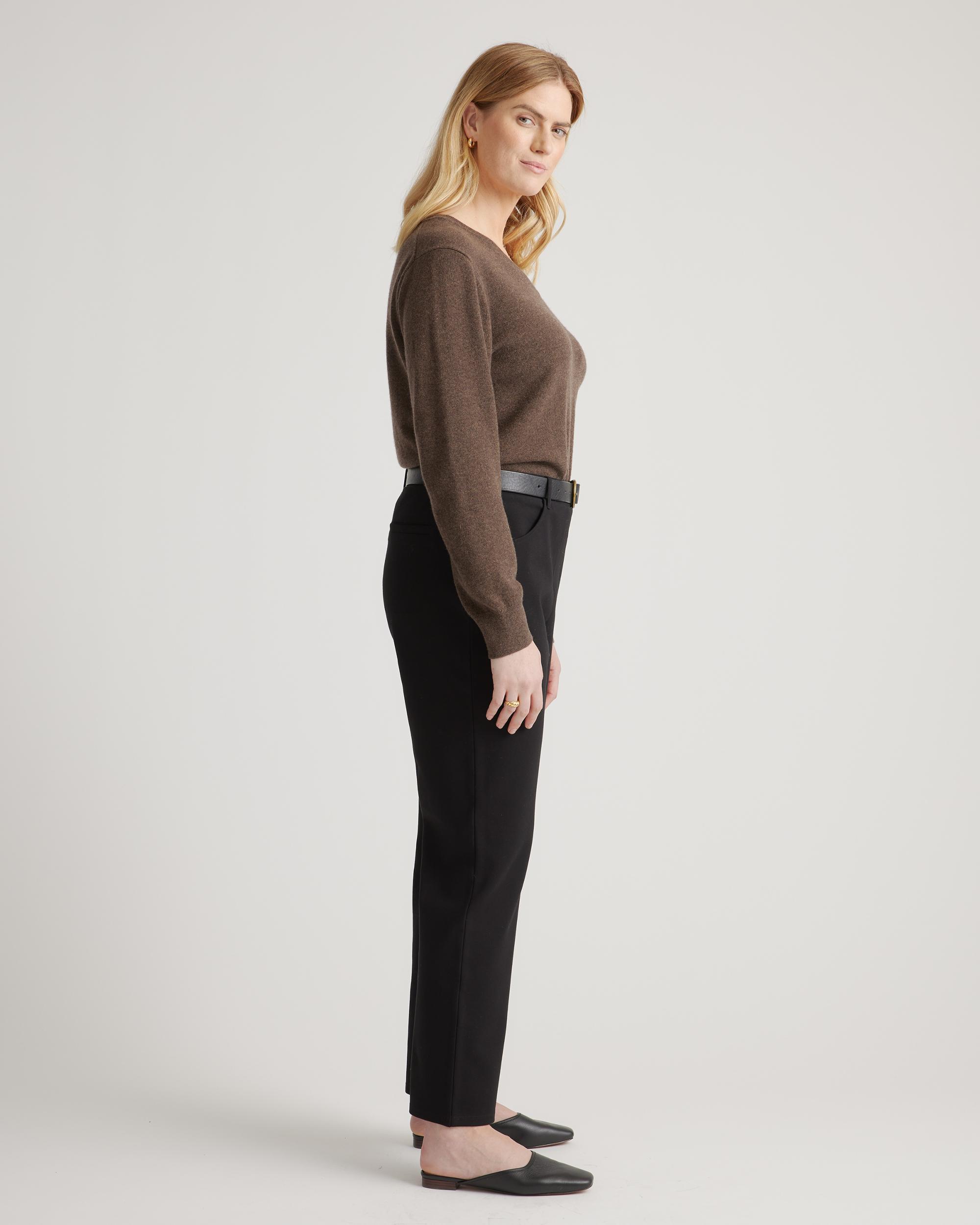 Quince | Women's Ultra-Stretch Ponte Straight Leg 4-Pocket Pants Size XL, Rayon Product Image