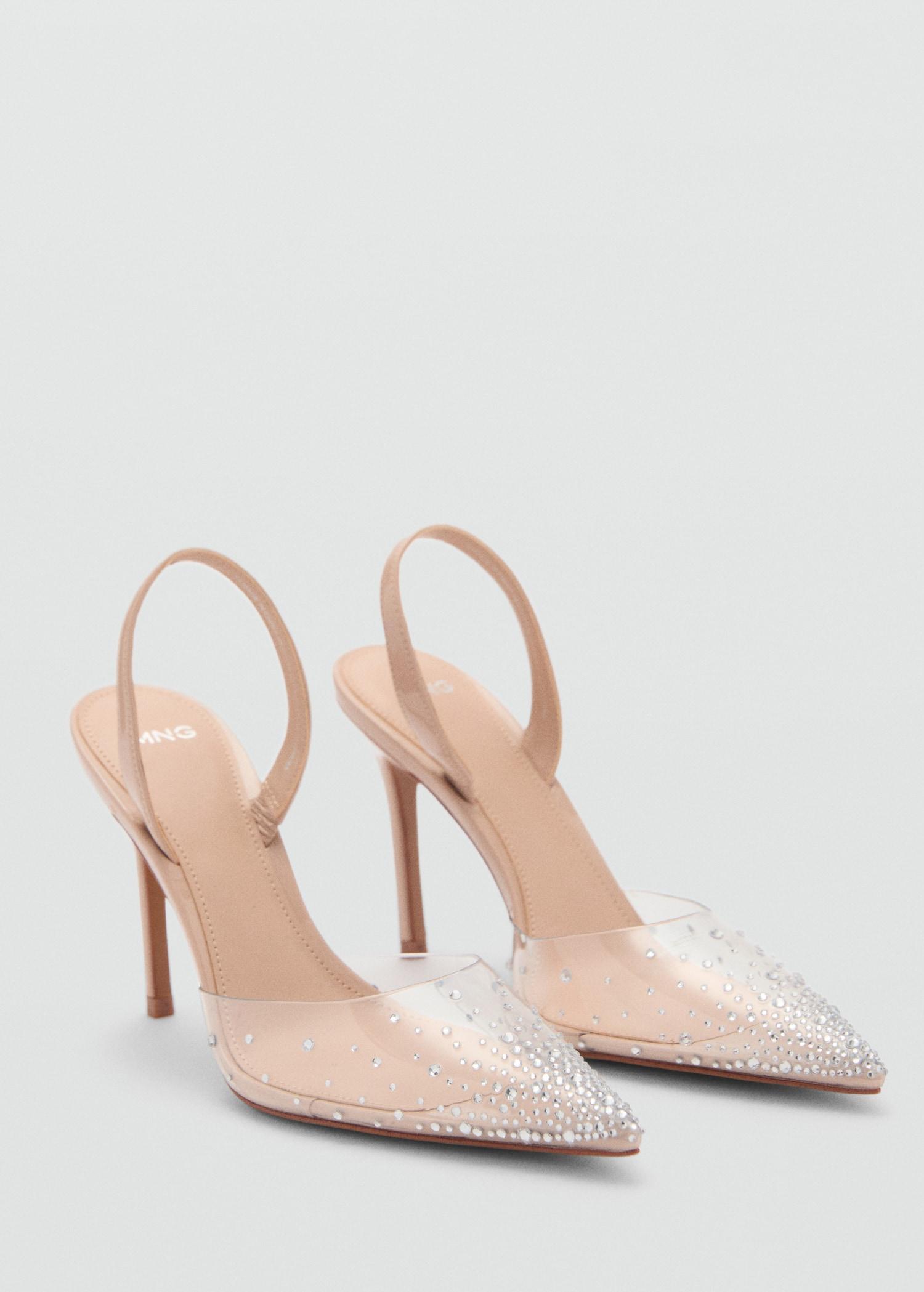 Transparent rhinestone pointed toe shoe - Women | MANGO USA Product Image