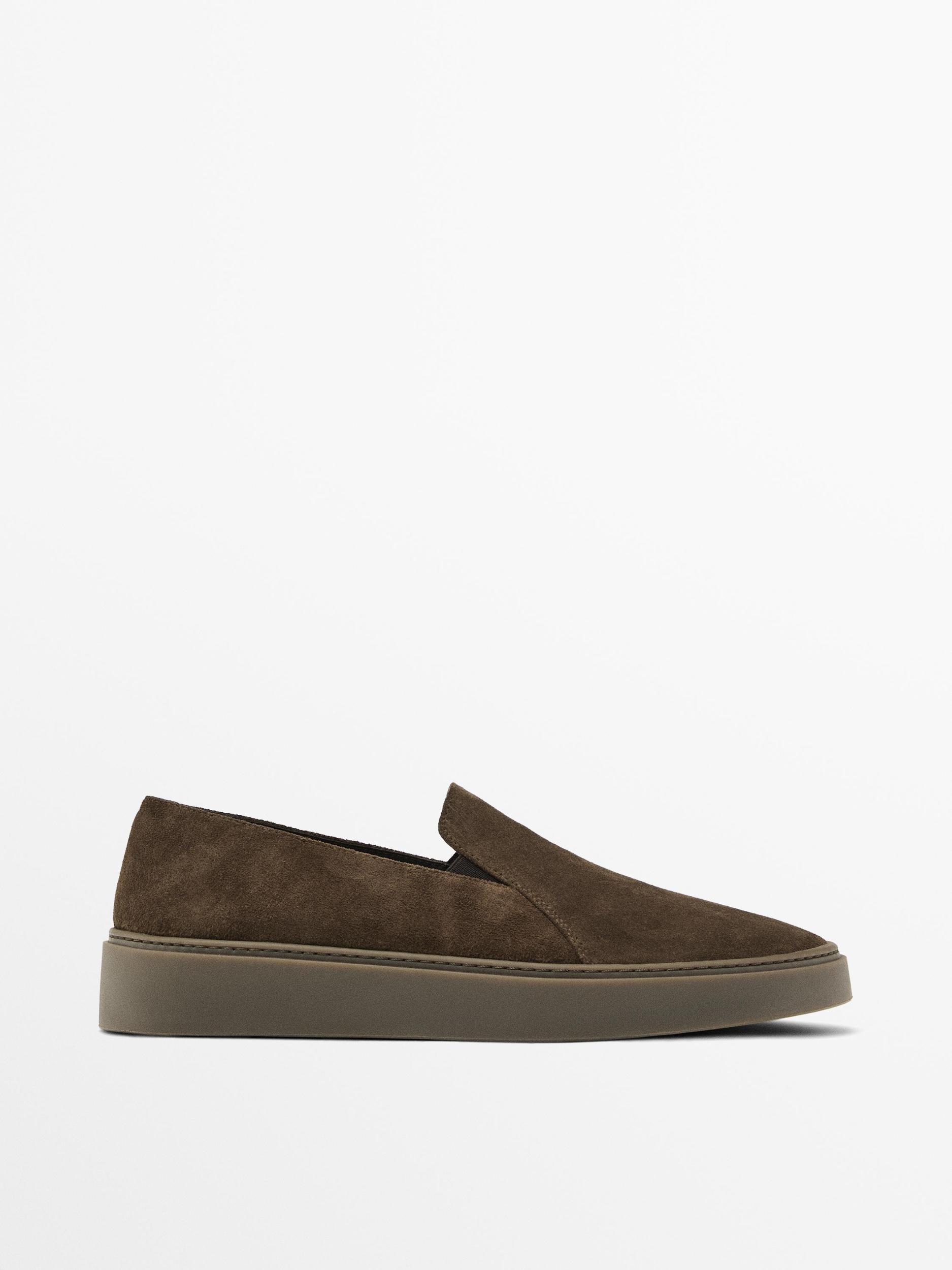 Split leather loafers Product Image