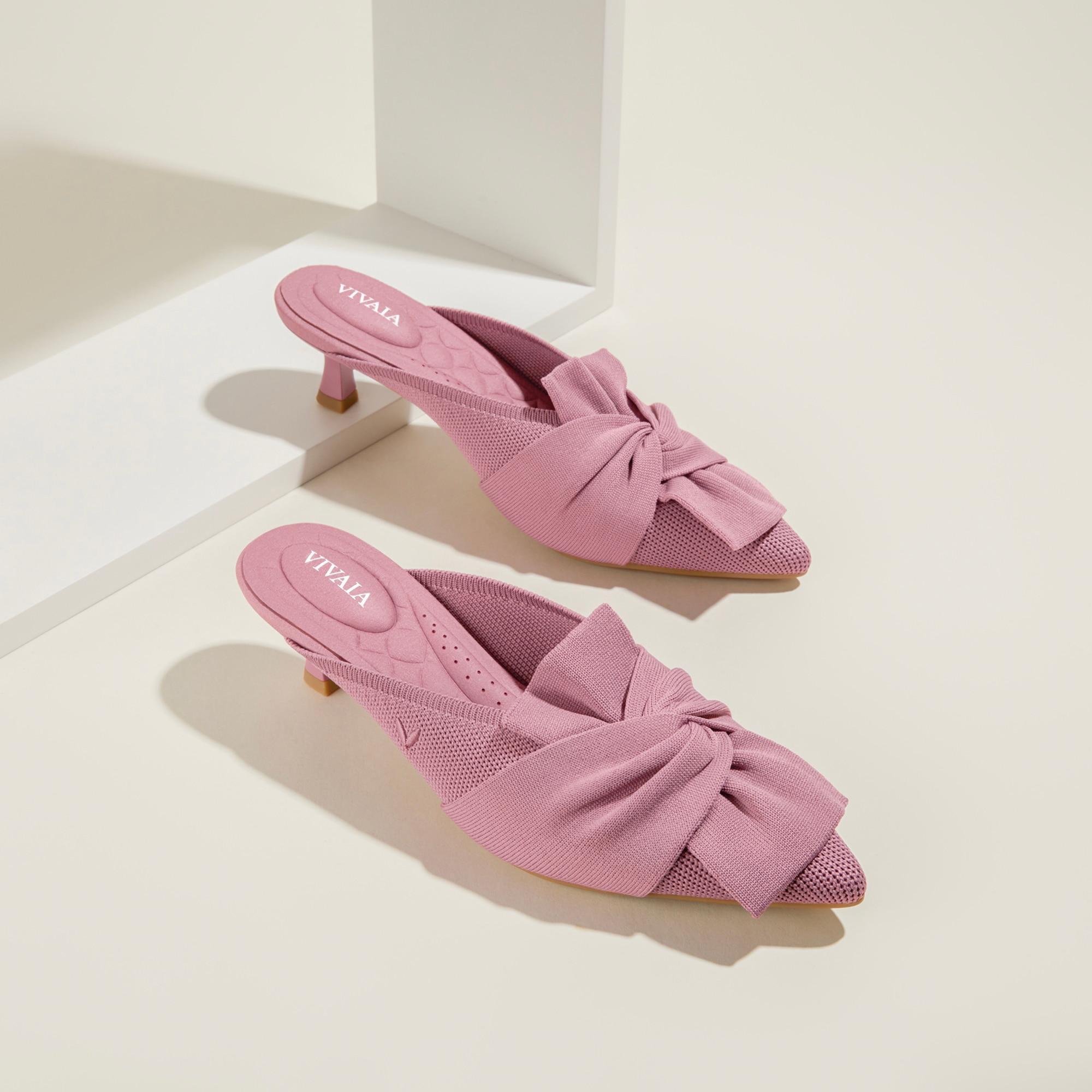 Pointed-Toe Bow Sandals (Samira) Product Image