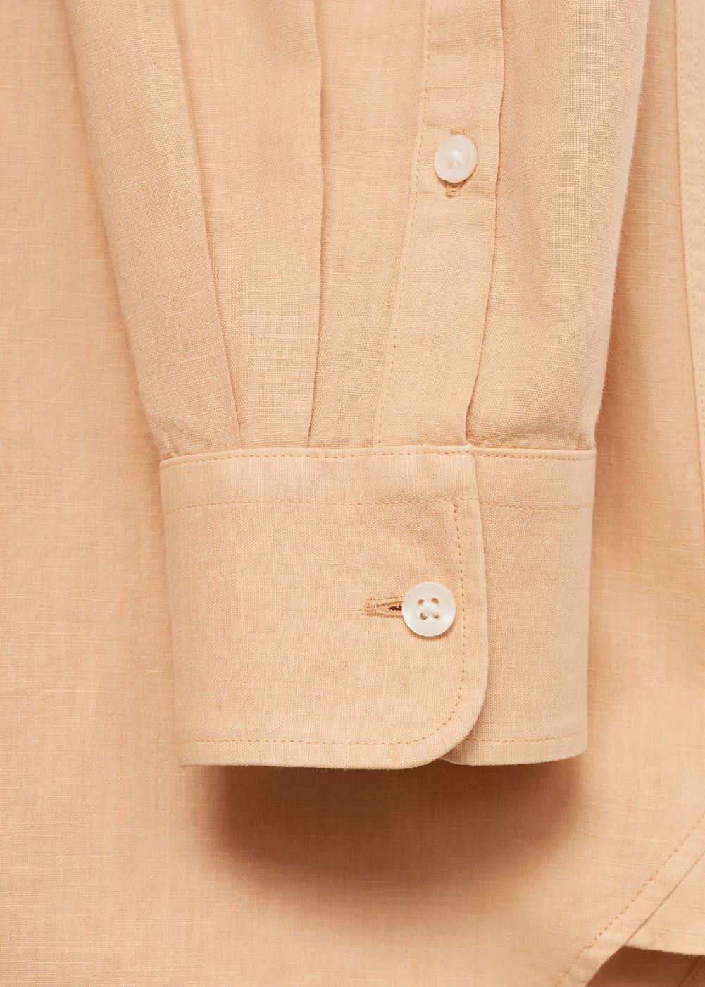 Mango Mens Slim Fit Linen Blend Shirt Product Image