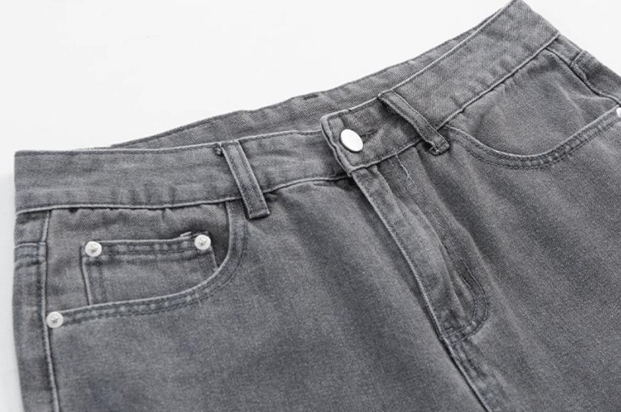 RT No. 11692 WIDE STRAIGHT DENIM JEANS Product Image