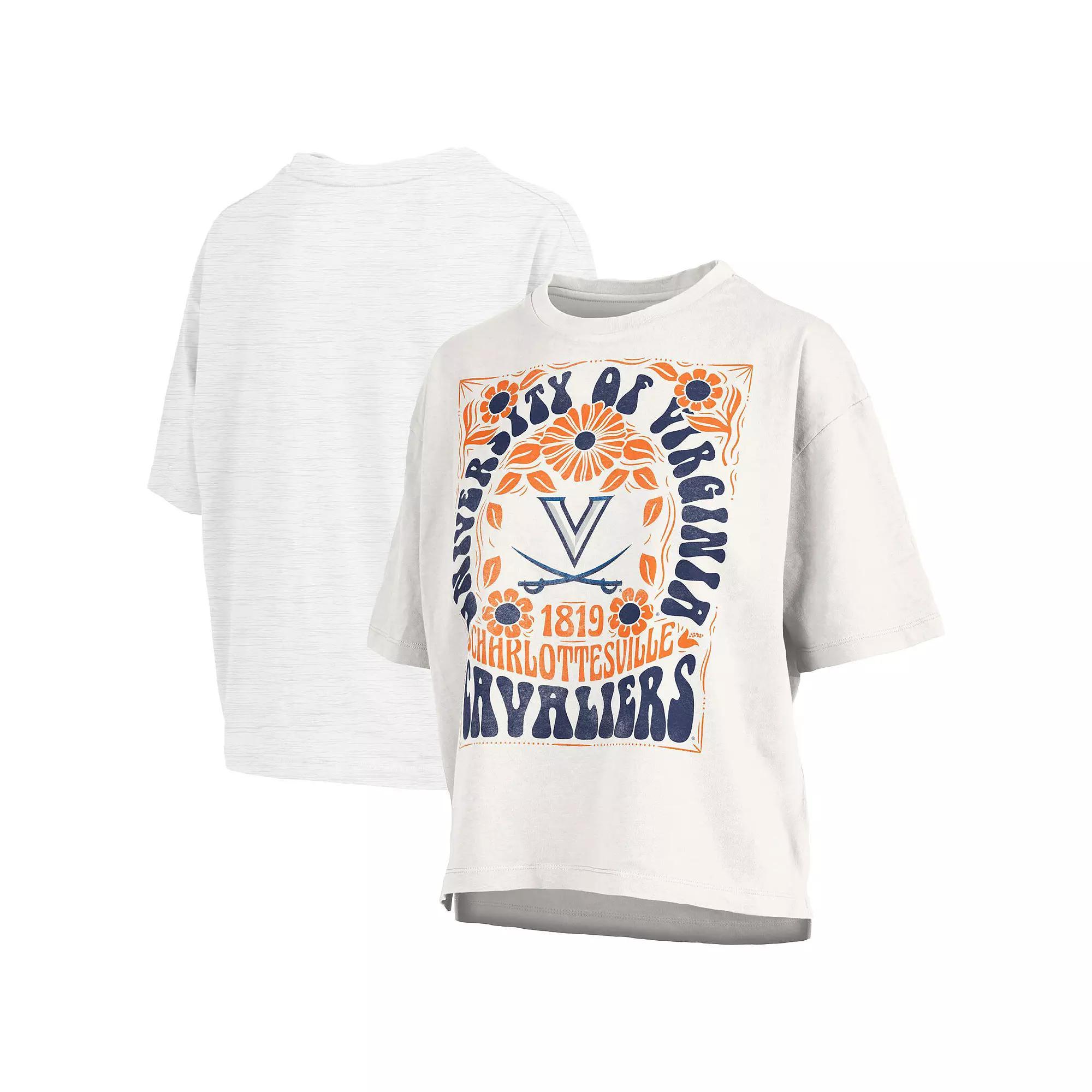 Women's Pressbox White Virginia Cavaliers Harmony Oversized T-Shirt, Size: Small Product Image