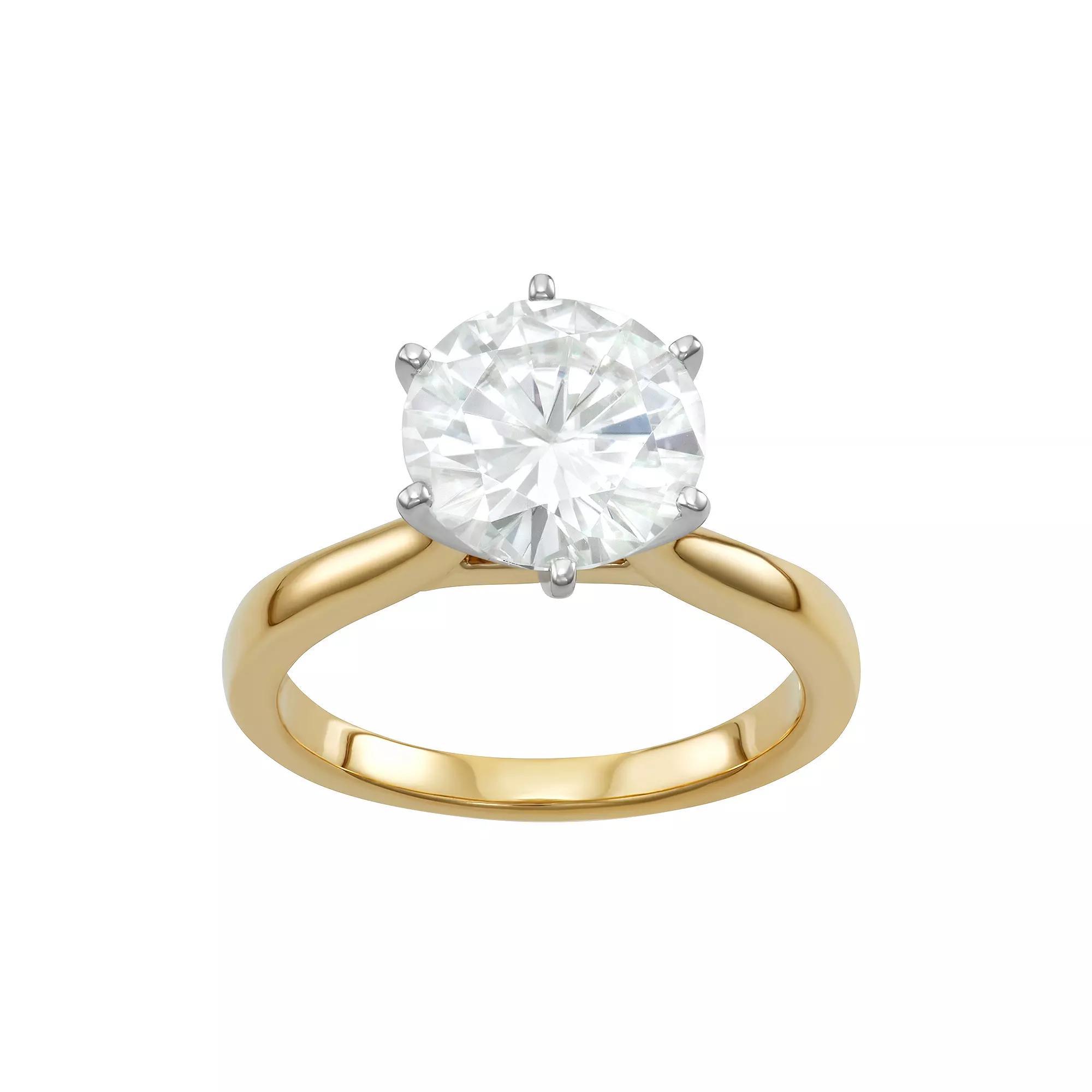Charles & Colvard 14k White Gold 3 1/10 Carat T.W. Lab-Created Moissanite Solitaire Engagement Ring, Women's, Size: 9, 14k Whgold Product Image