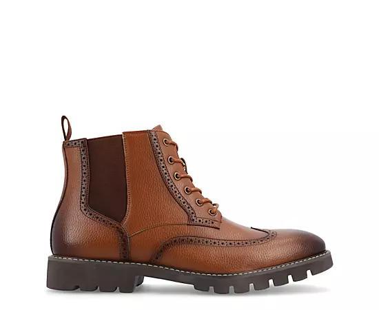 VANCE Bowman Tru Comfort Foam Men's Wingtip Ankle Boots, Size: 10.5, Black Product Image