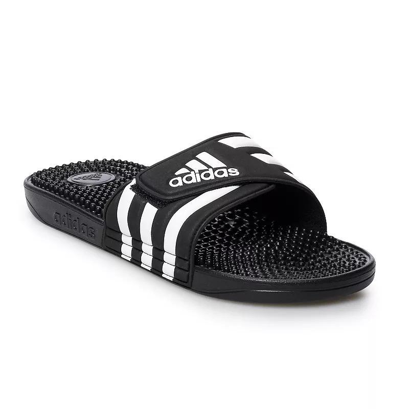 adidas Adissage Men's Slide Sandals, Size: 7, Black White Product Image