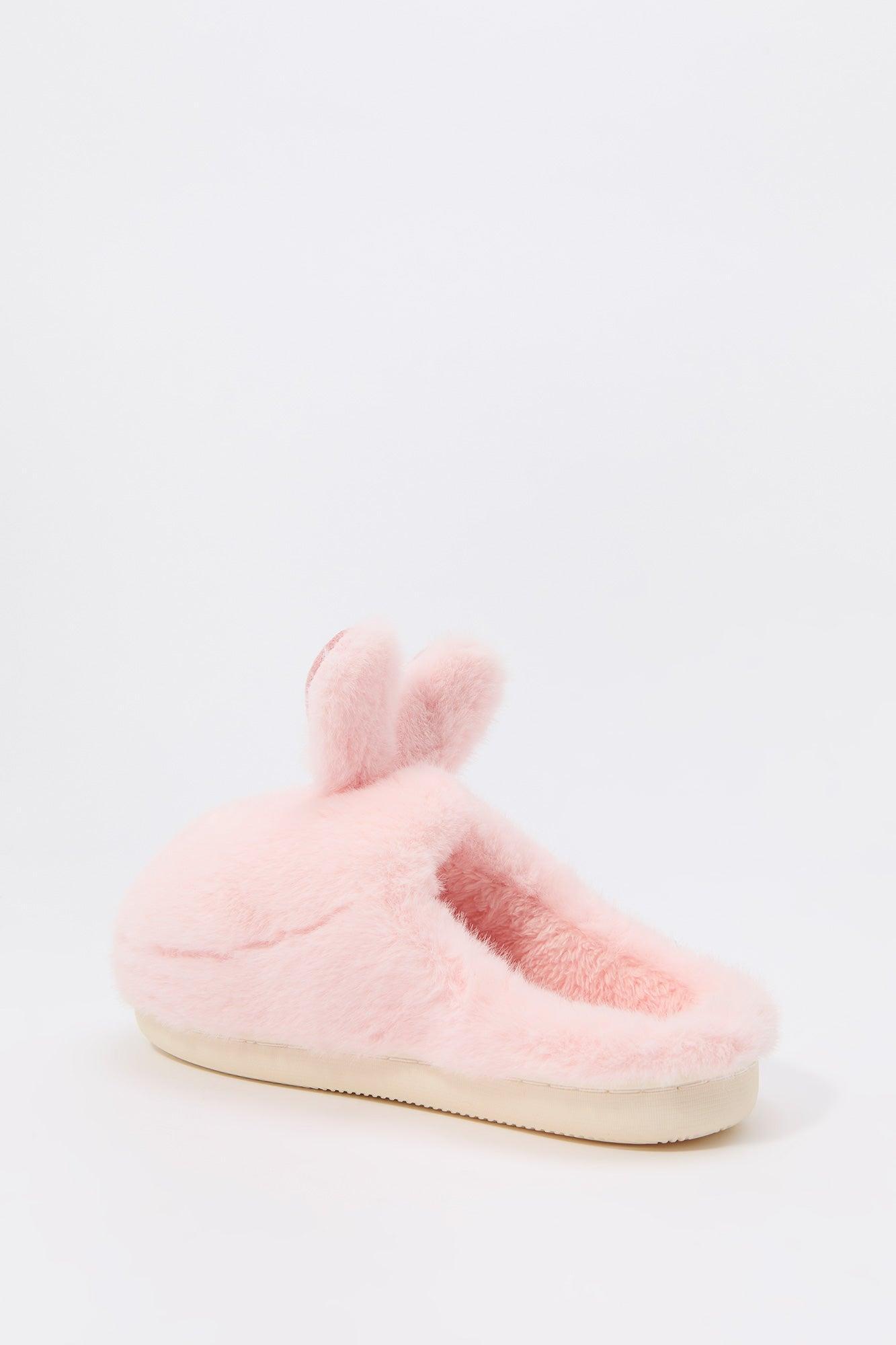 Faux Fur Bunny Slippers Female Product Image