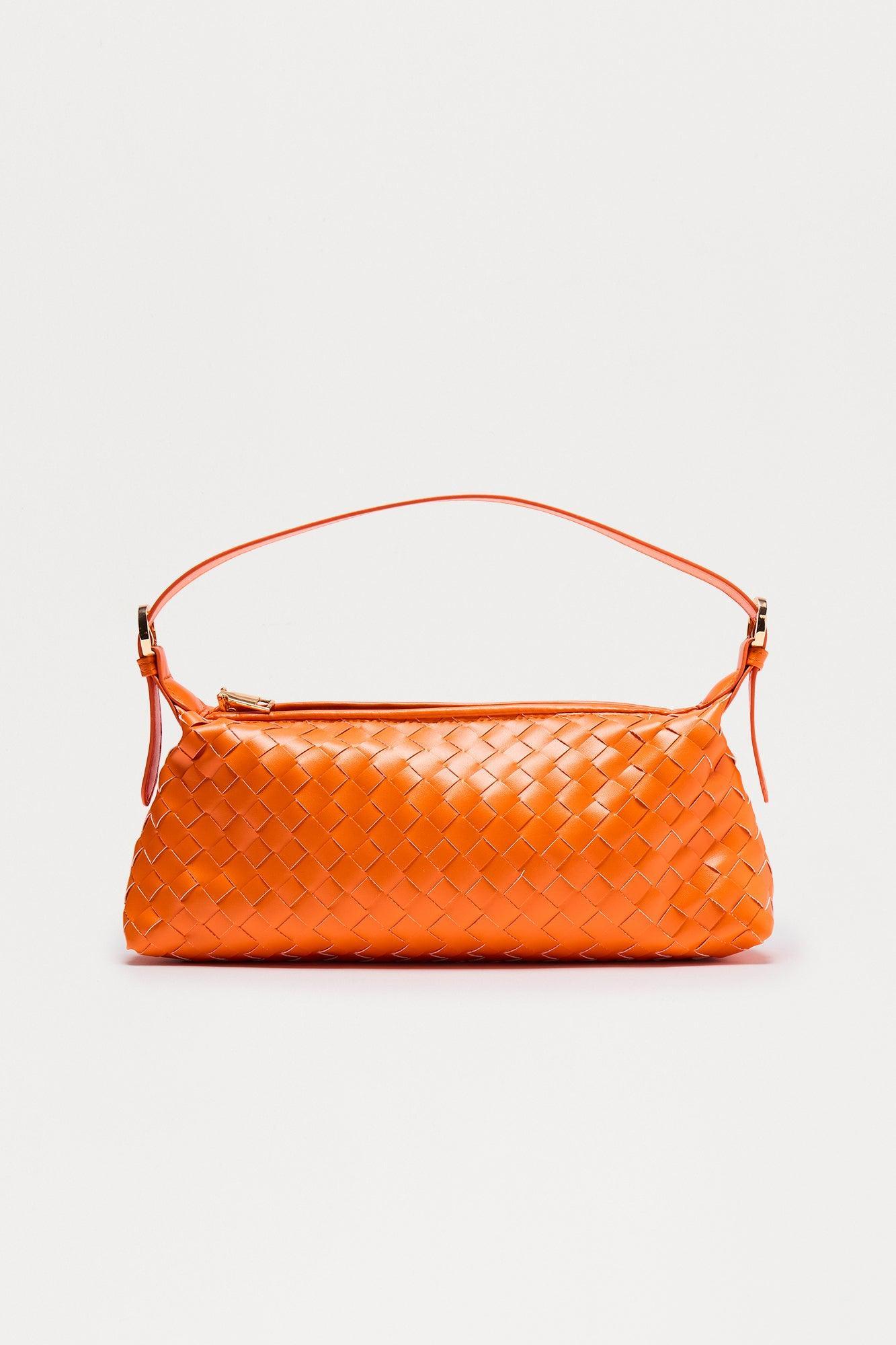 Shayla Moon Woven Handbag - Orange Product Image