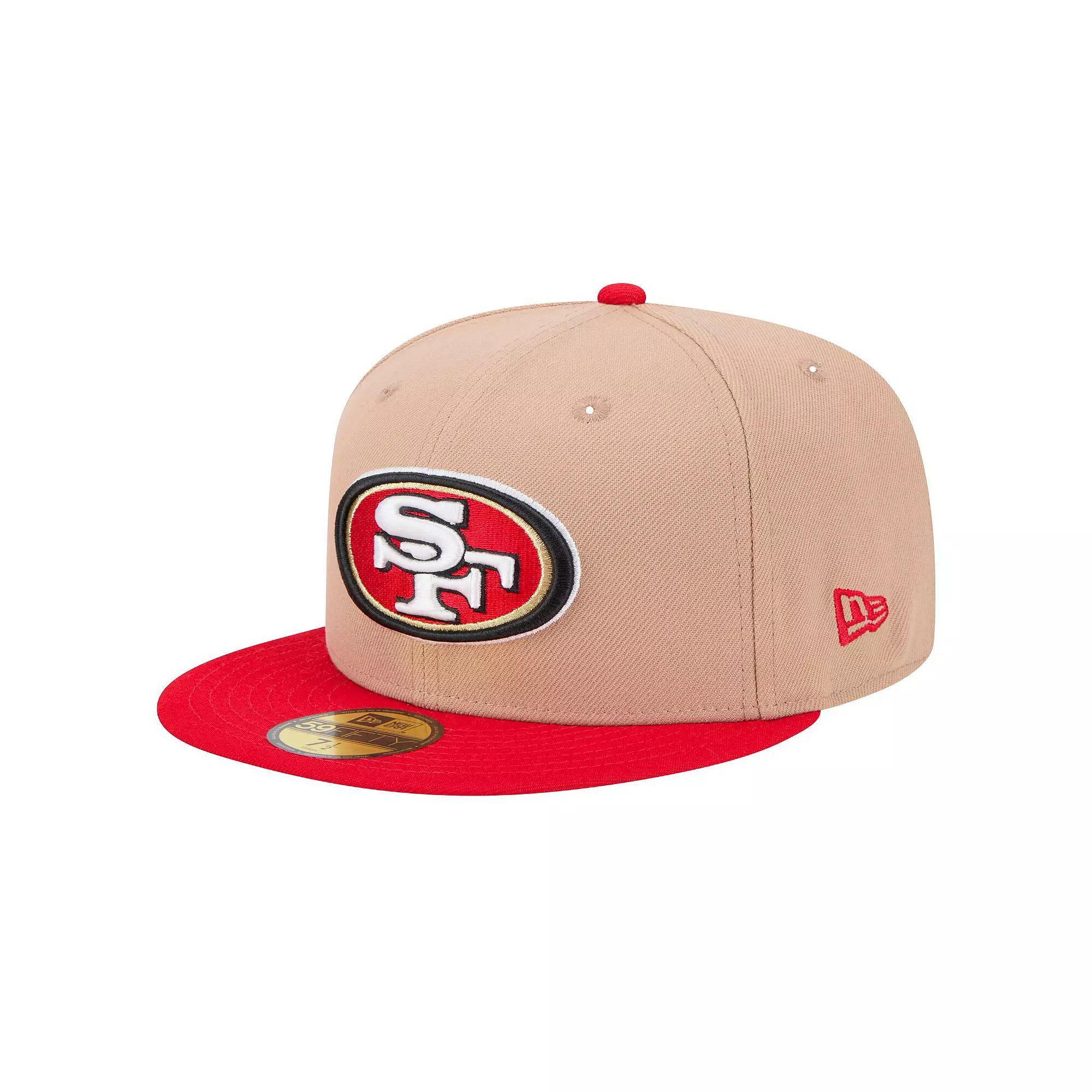 Mens New Era Tan San Francisco 49ers Logo Main 59FIFTY Fitted Hat Product Image