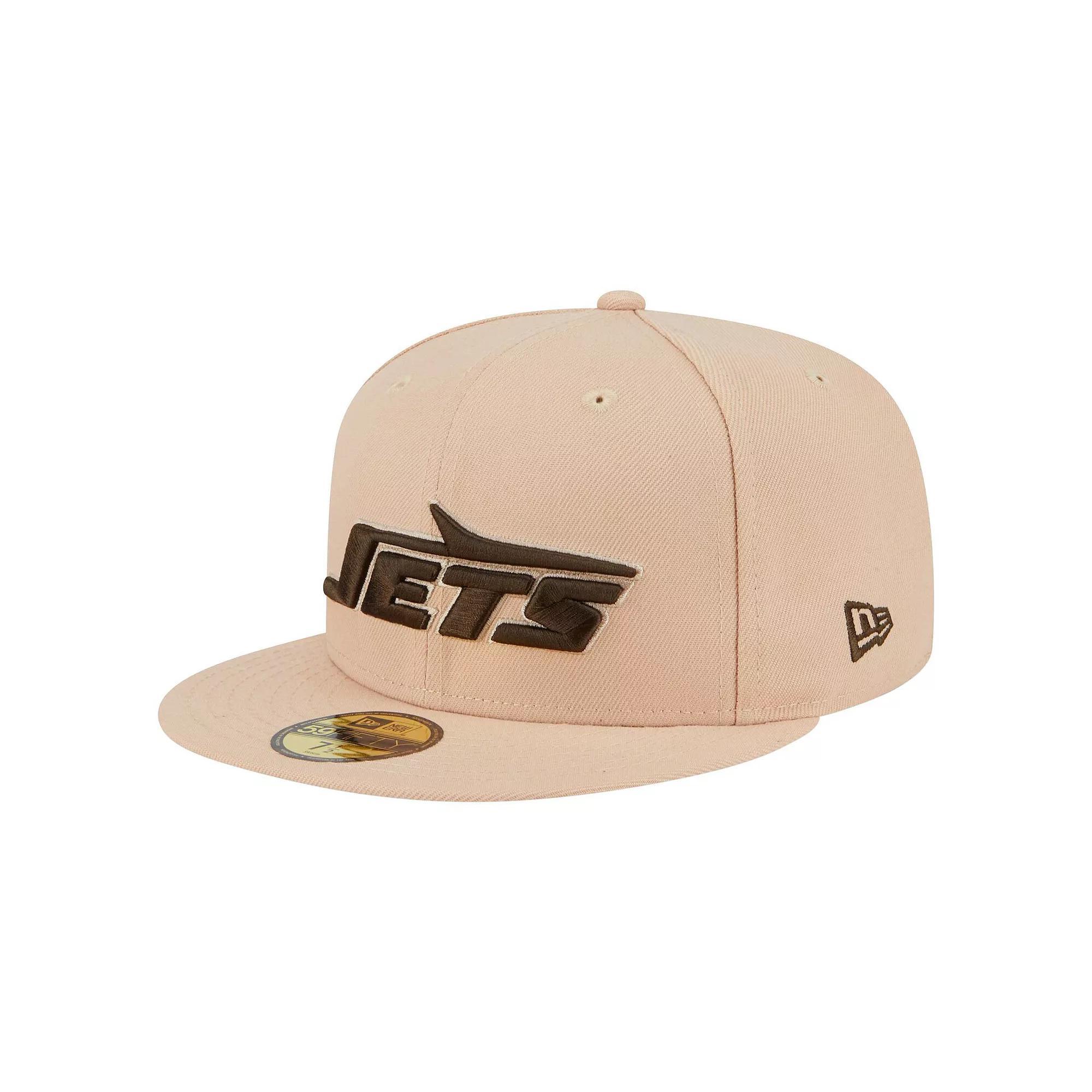 Men's New Era Tan New York Jets Candied Pecan 59FIFTY Fitted Hat, Size: 7 7/8, Team Product Image