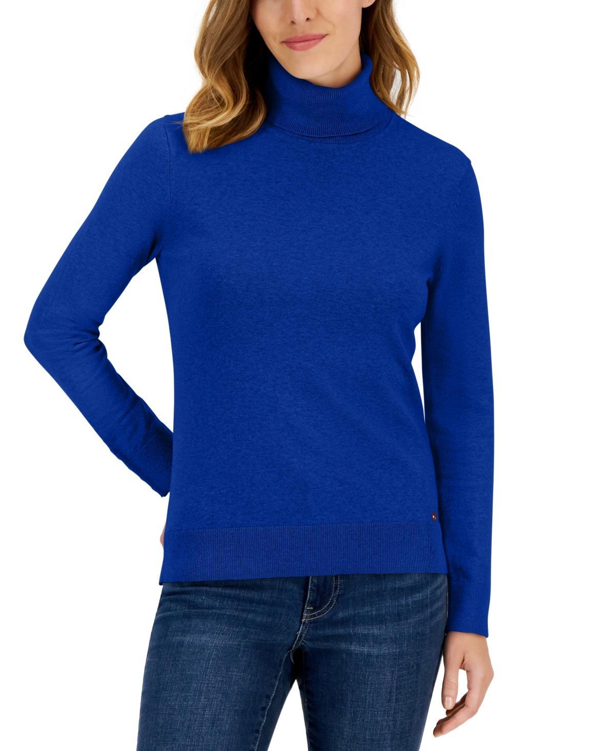 Tommy Hilfiger Solid Turtleneck Sweater (True ) Women's Sweater Product Image