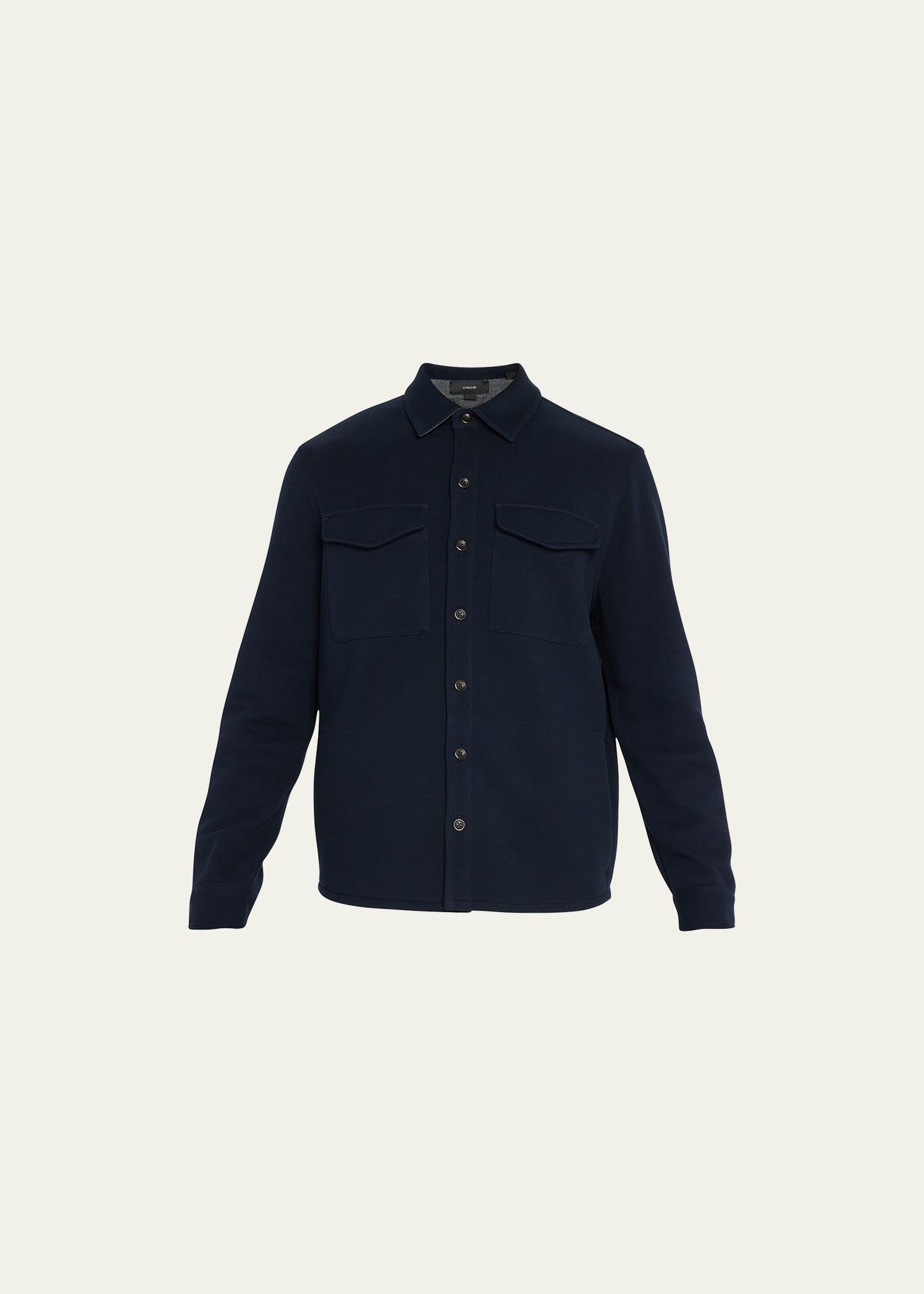 Mens Solid 4-Pocket Shirt Jacket Product Image