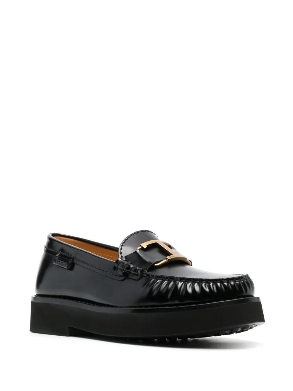 TOD'S Loafer With T Buckle In Black Leather Product Image