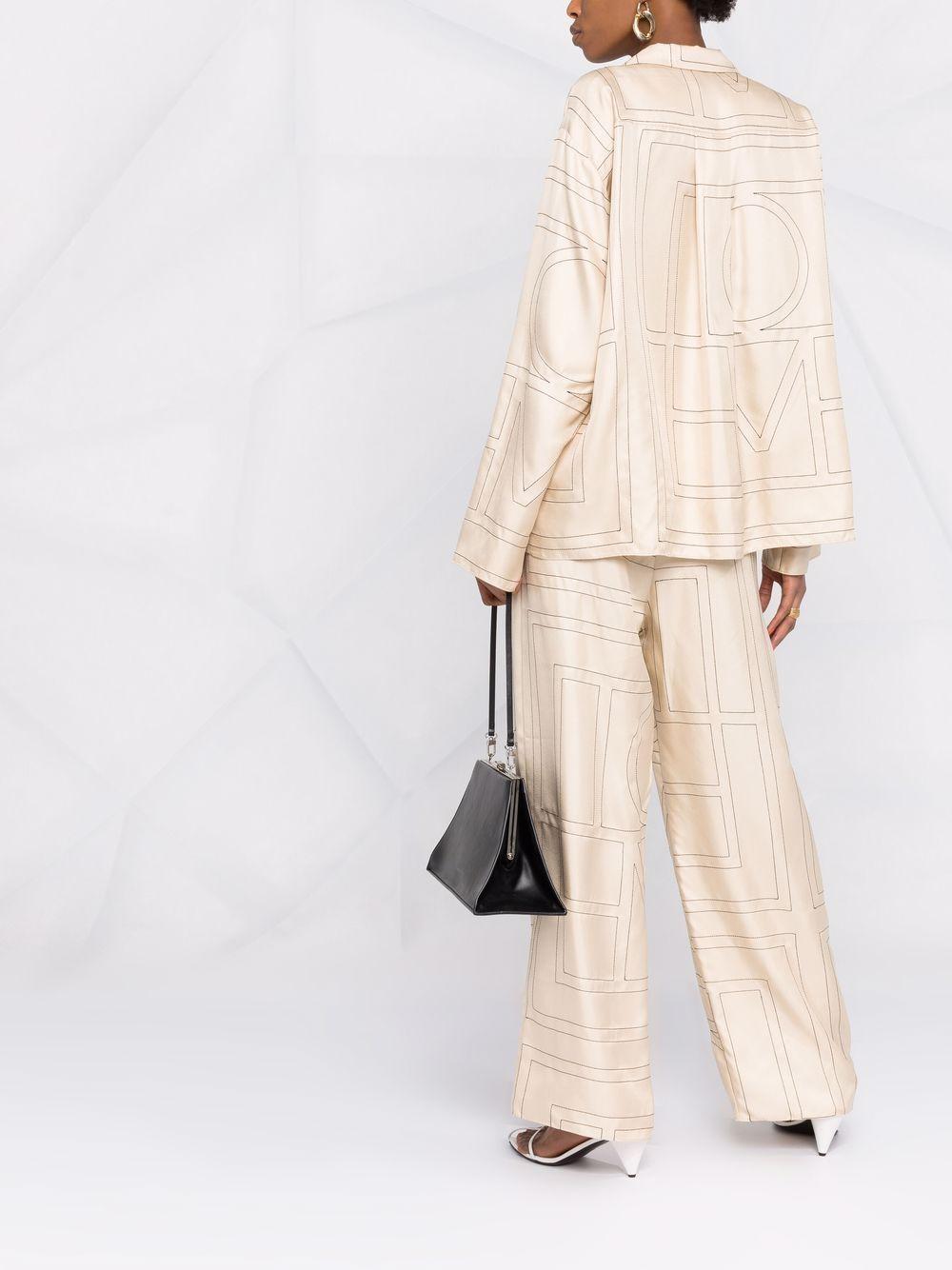 monogram silk pyjama shirt Product Image