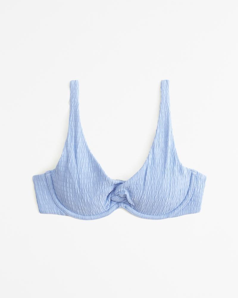 Wide Strap Twist Continuous Underwire Bikini Top Product Image