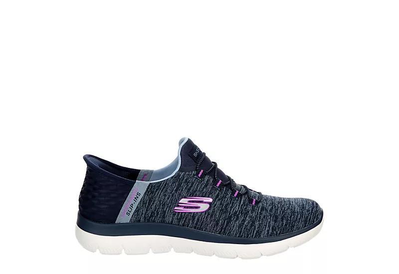 Skechers Hands Free Slip-ins® Summits Dazzling Haze Women's Sneakers, Size: 5 Wide, Navy Purple Product Image
