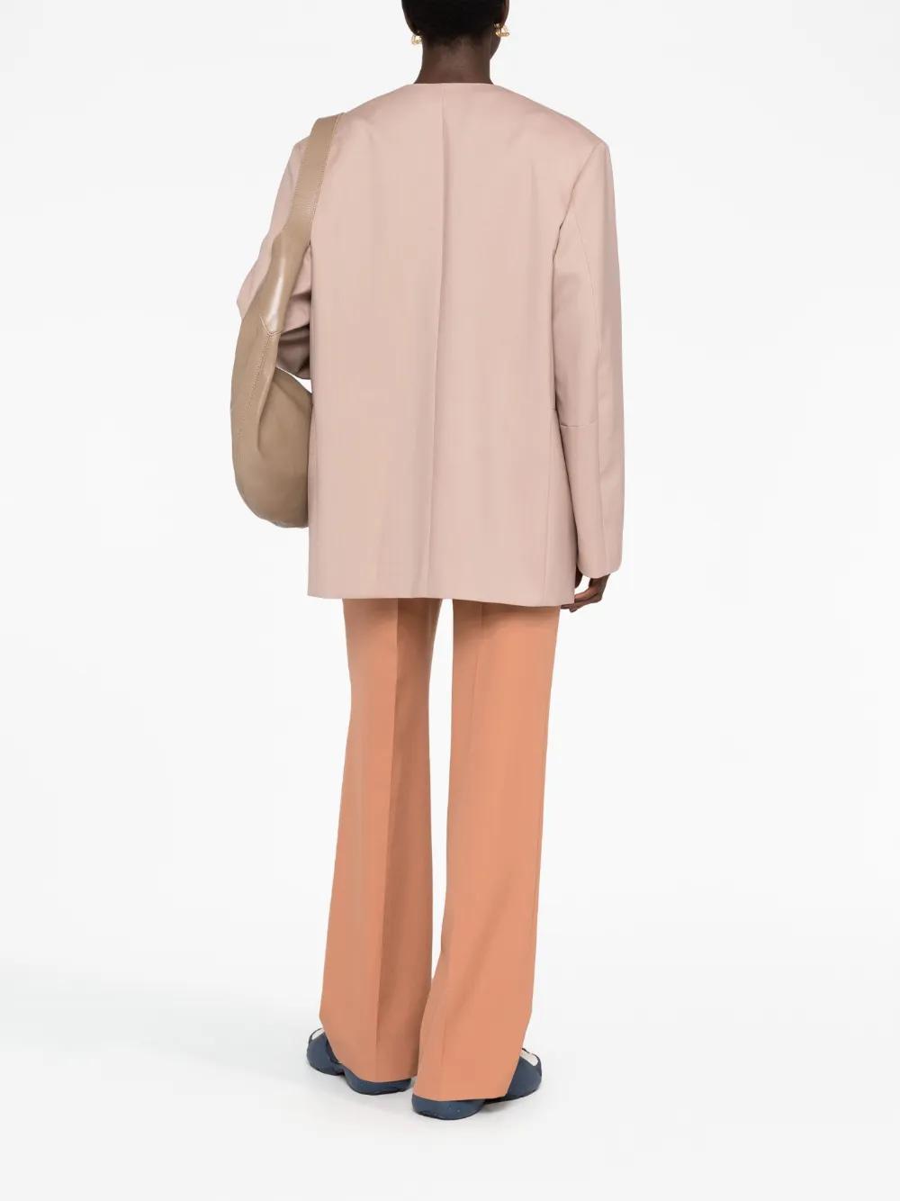 JIL SANDER Open-front Tailored Jacket In Pink Product Image