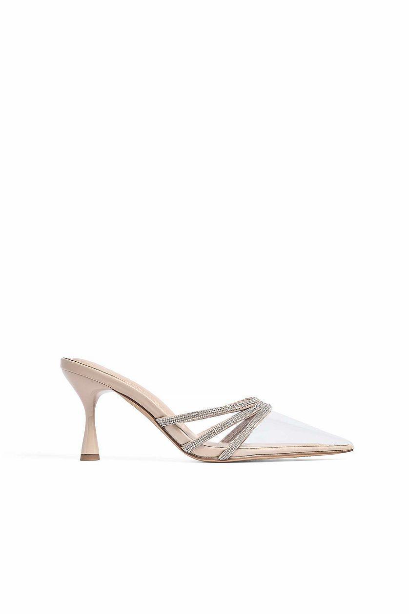 Rhinestone Strap Heels Product Image