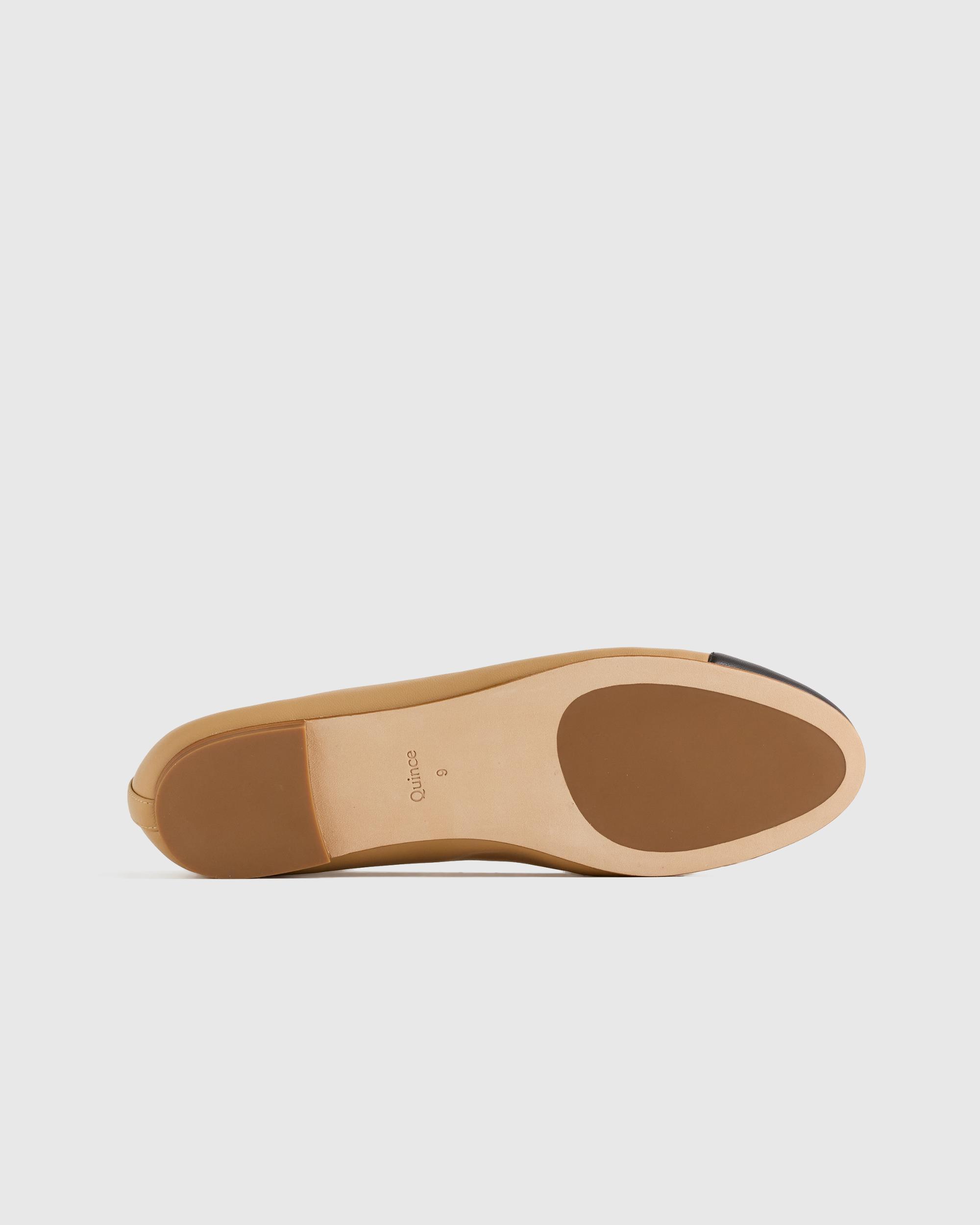 Quince | Women's Italian Leather Cap-Toe Ballet Flat Product Image