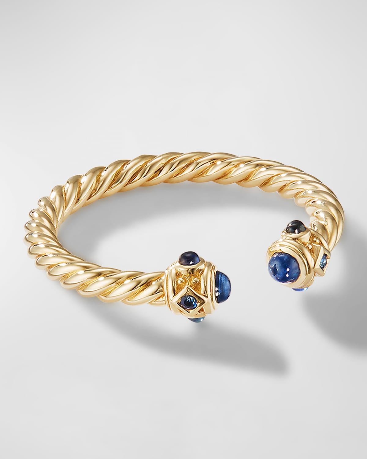 David Yurman 18K Yellow Gold Renaissance Blue Sapphire Ring Product Image