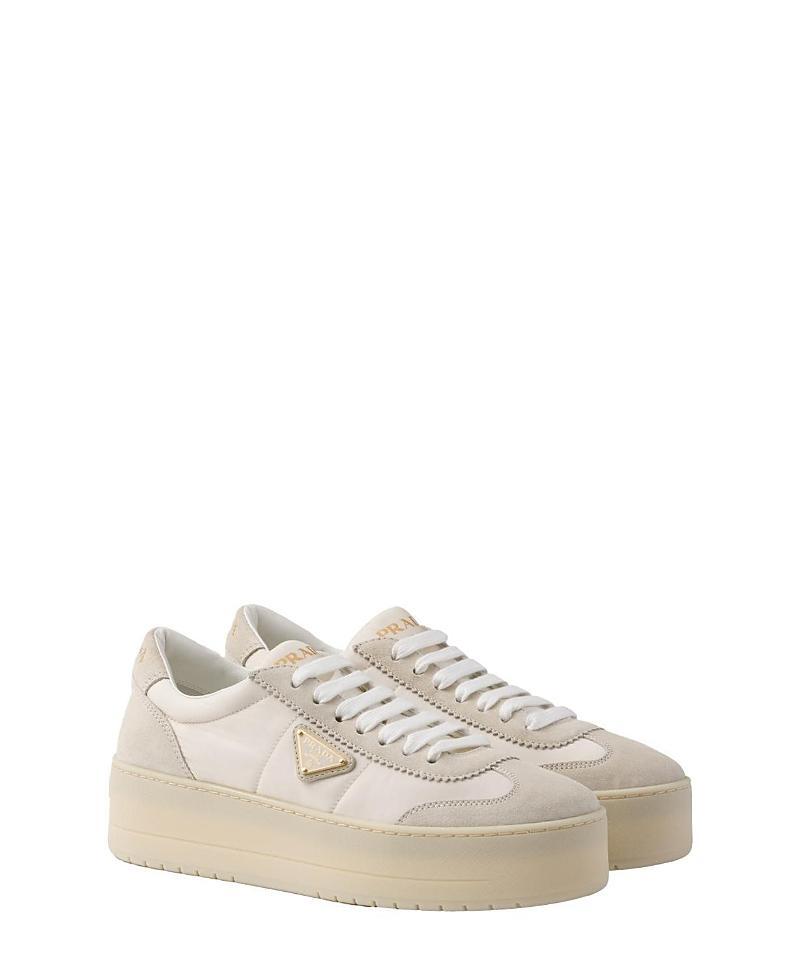 Womens Downtown Bold Nylon and Suede Sneakers Product Image