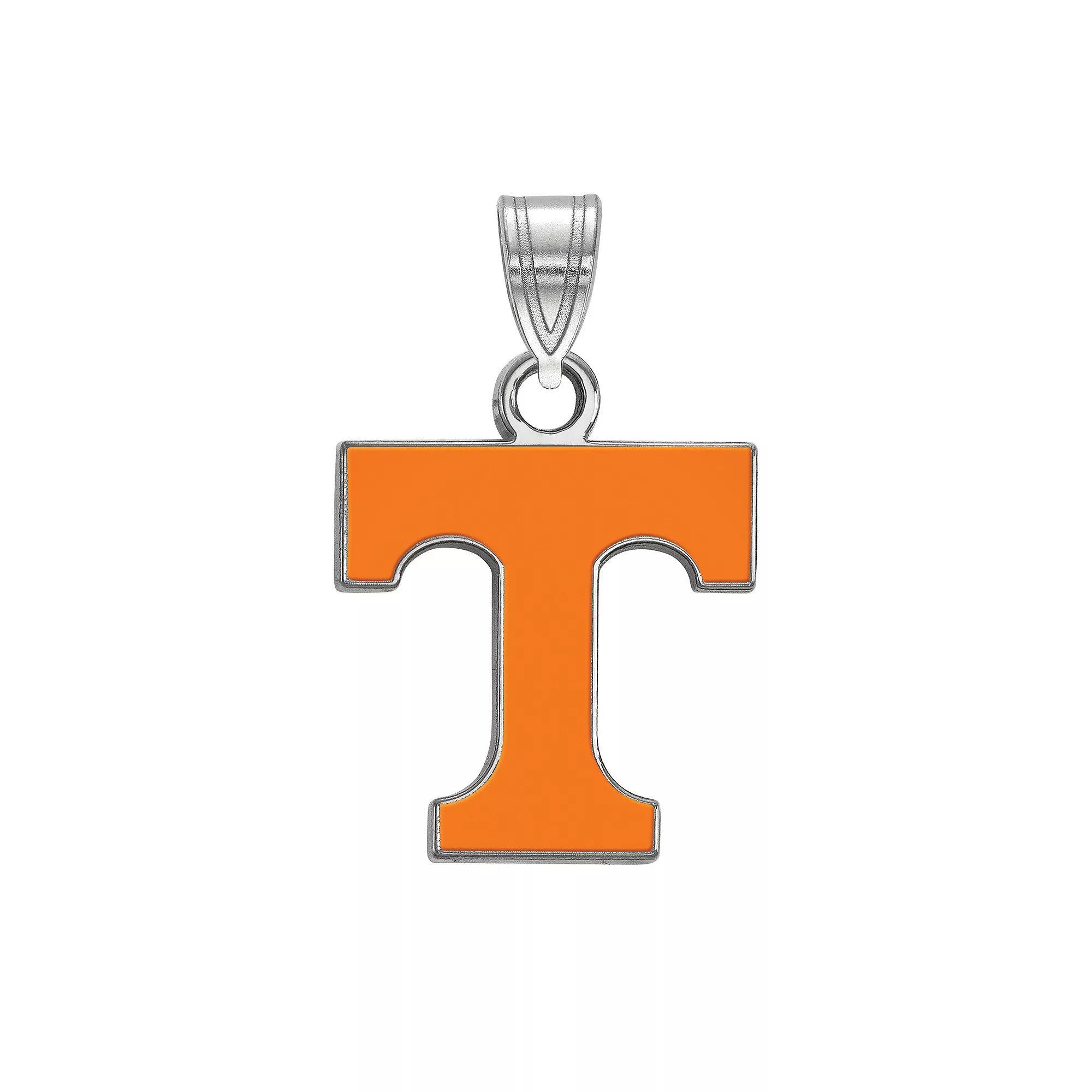 LogoArt Tennessee Volunteers Sterling Silver Rhodium Plated Small Enamel Pendant, Women's, Size: 18 mm Product Image