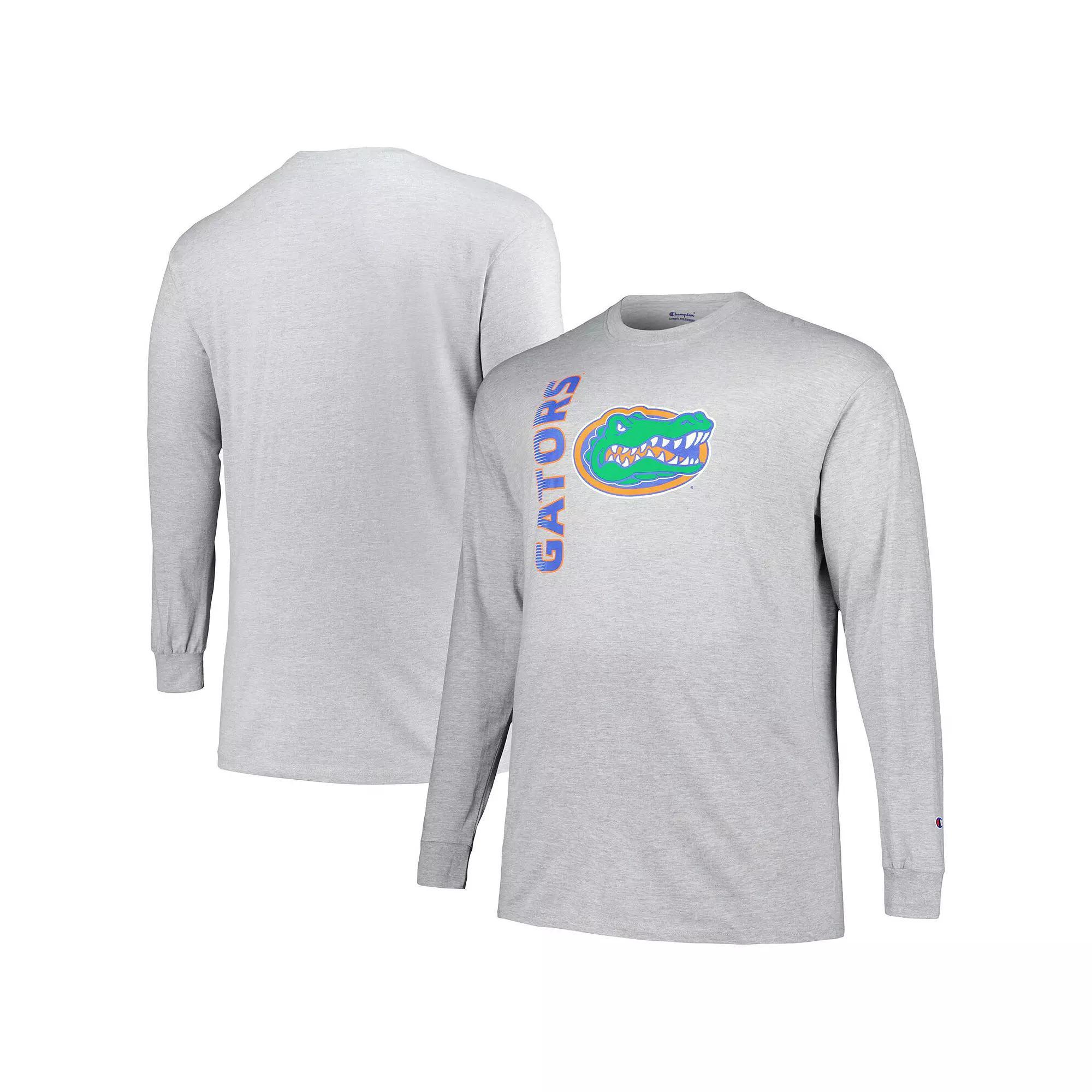 Men's Champion Heather Gray Florida Gators Big & Tall Mascot Long Sleeve T-Shirt, Size: 5XB, Grey Product Image
