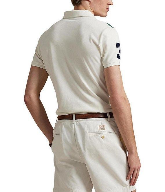 Polo Ralph Lauren Classic Fit Big Pony Diagonal Stripe Mesh Short Sleeve Polo Shirt Product Image