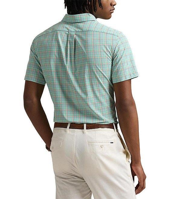 Polo Ralph Lauren Classic Fit Plaid Performance Stretch Short Sleeve Twill Woven Shirt Product Image