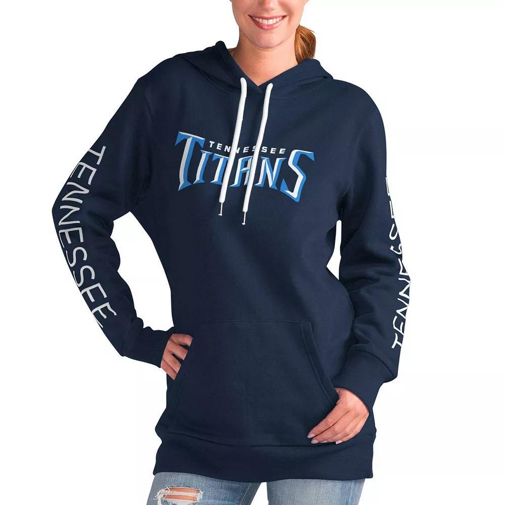 Women's G-III 4Her by Carl Banks Navy Tennessee Titans Extra Inning Pullover Hoodie, Size: Small, Blue Product Image