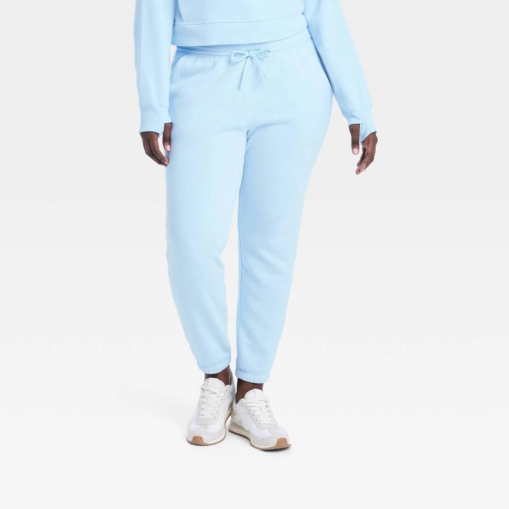 Womens Fleece High-Rise Jogger Sweatpants - All In Motion Blue XL Product Image