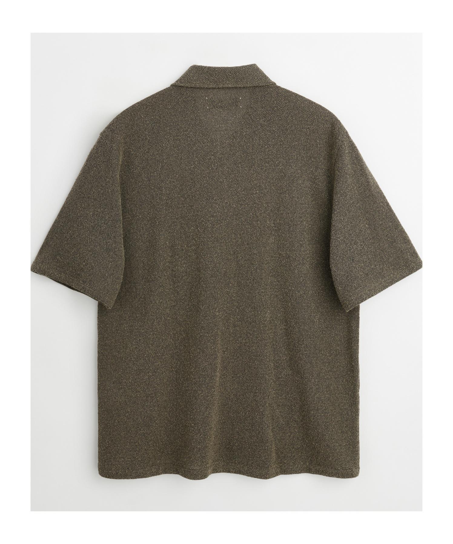OUR LEGACY Piqué Short-sleeved Shirt In Muck Boucle Product Image