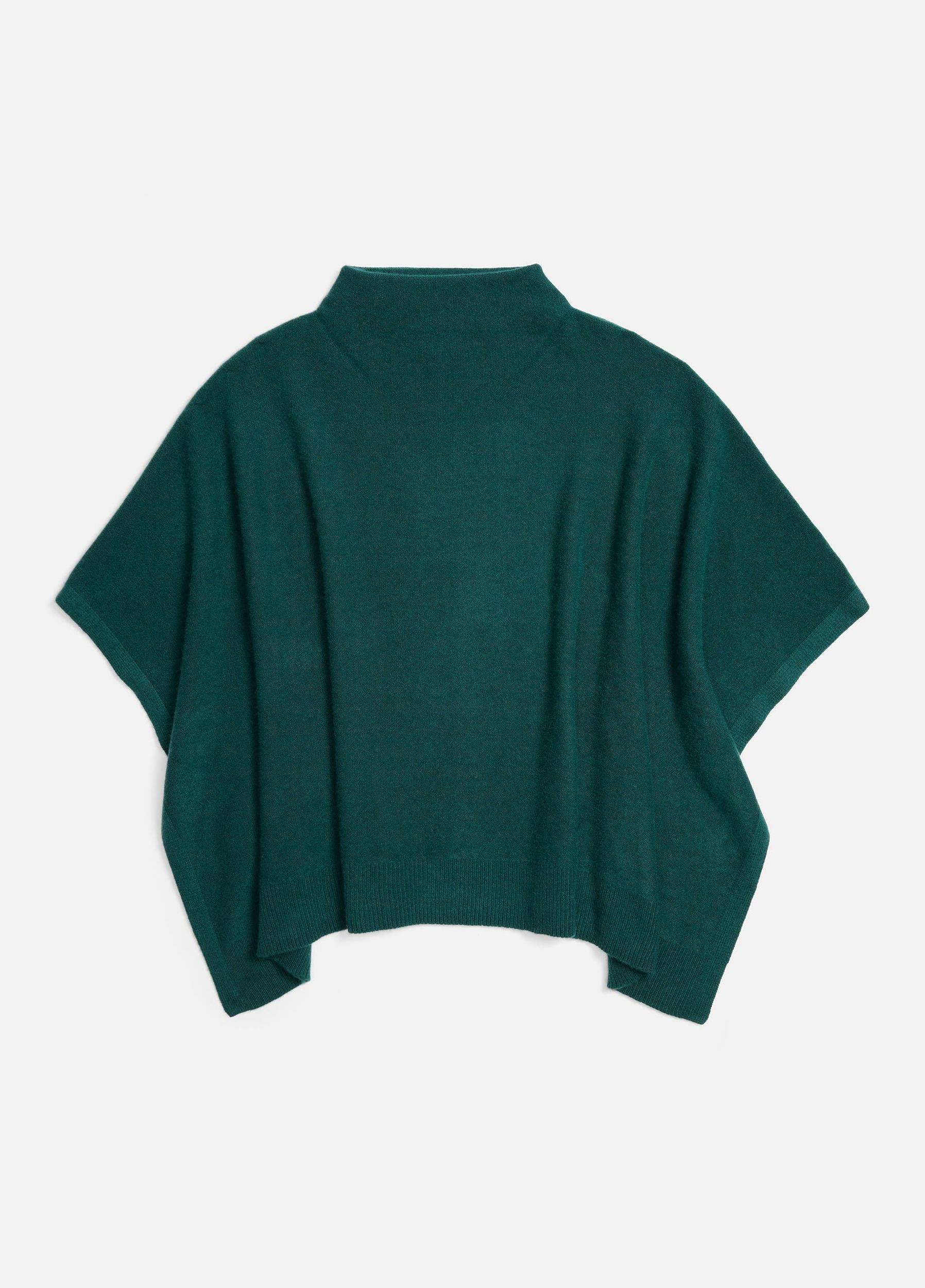 Womens Plush Cashmere Funnel Neck Poncho, Mink Vince Product Image