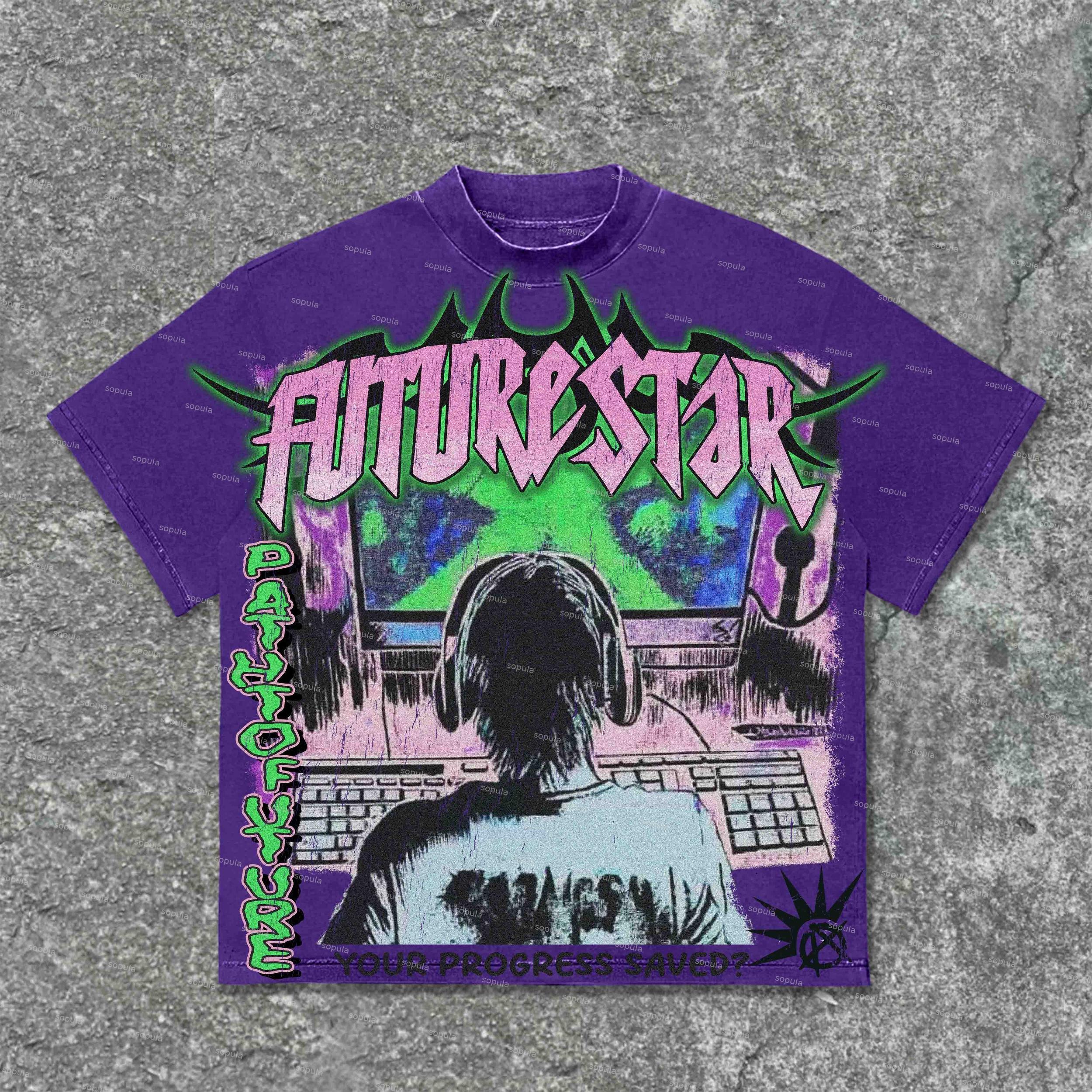 Sopula Future Star Your Progress Saved Cotton T-Shirt Product Image