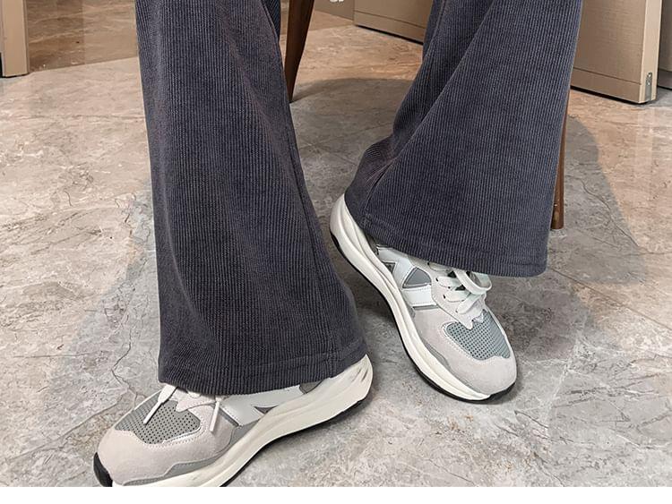 Drawstring Waist Plain Wide Leg Sweatpants Product Image