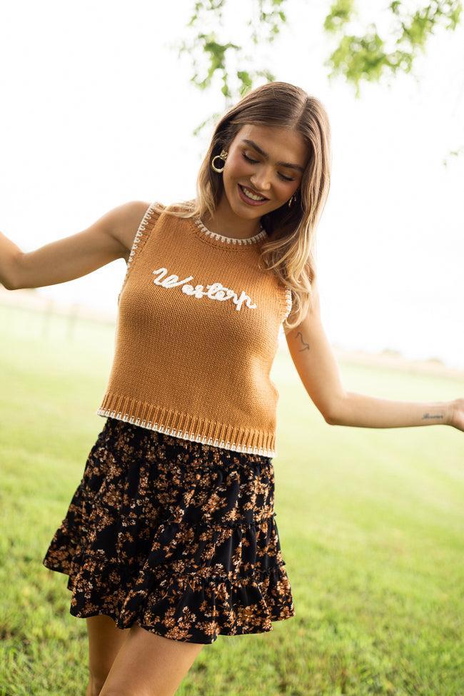 Through The Garden Cream Lace Mini Skort Product Image