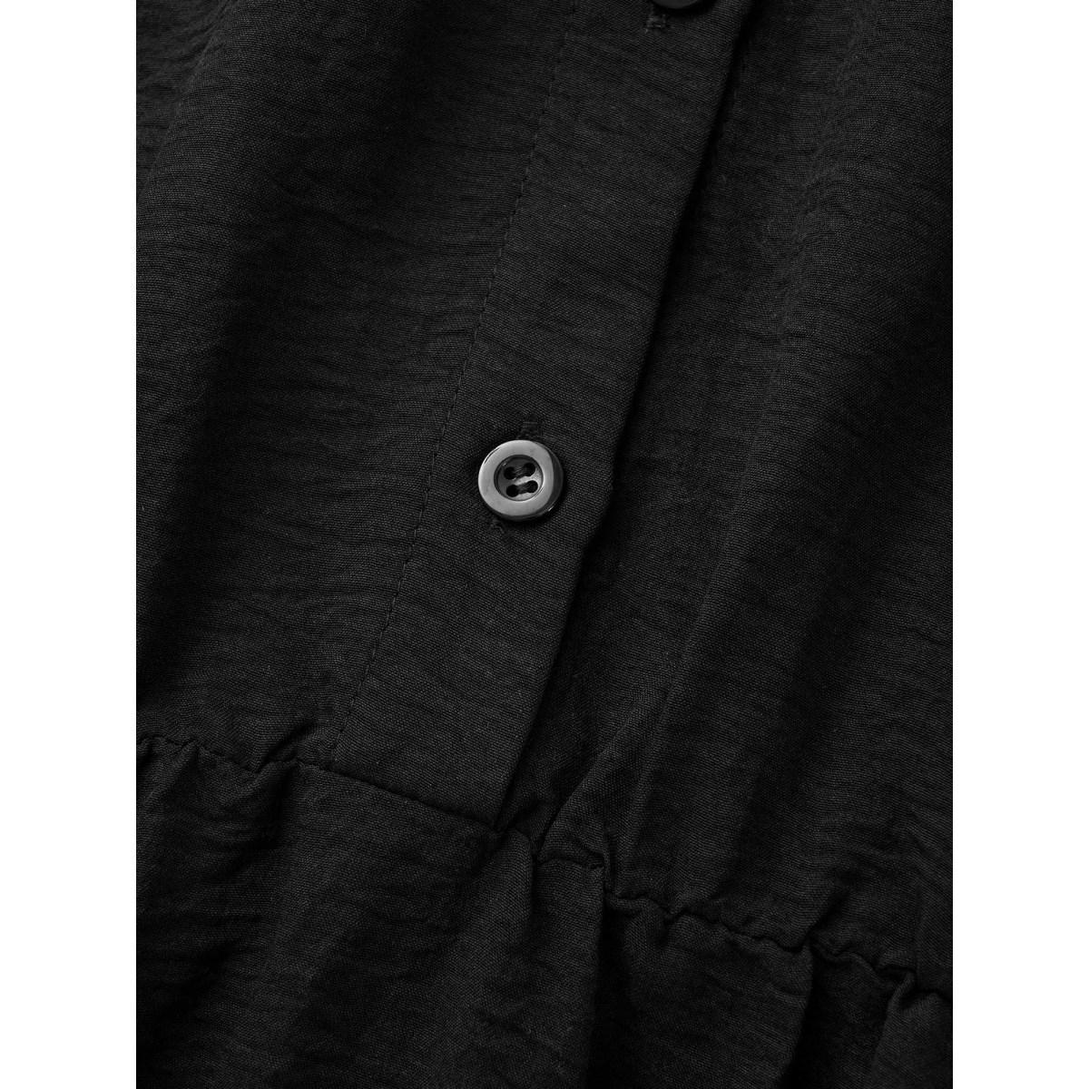 Plus Size Shirt Collar Contrast Patchwork Belted Midi Dress ArmyGreen Women At the Office Belted Shirt collar Half Sleeve Curvy BloomChic 28/5X Product Image
