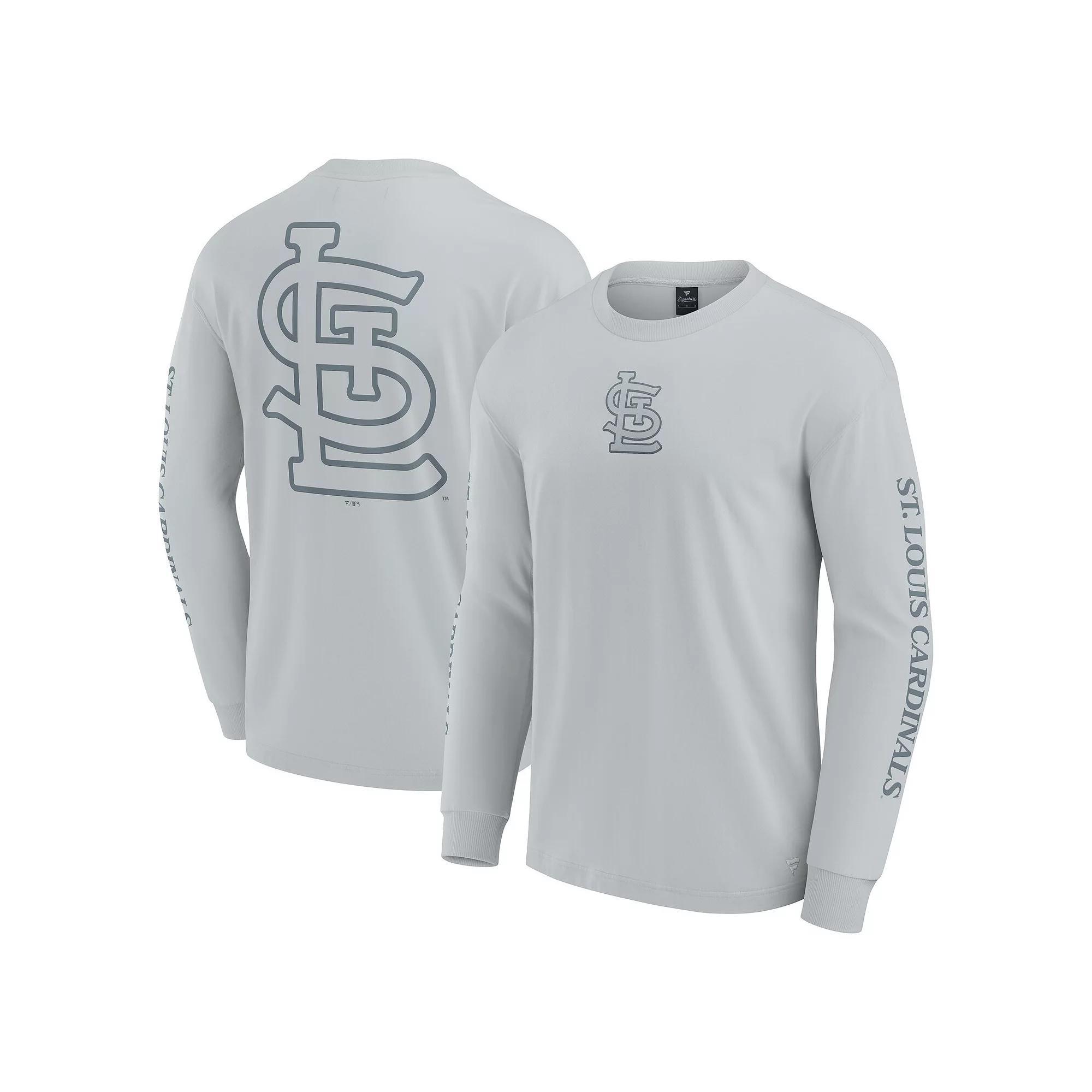 Men's Fanatics  Gray St. Louis Cardinals Elements Strive Long Sleeve T-Shirt, Size: Medium, Grey Product Image