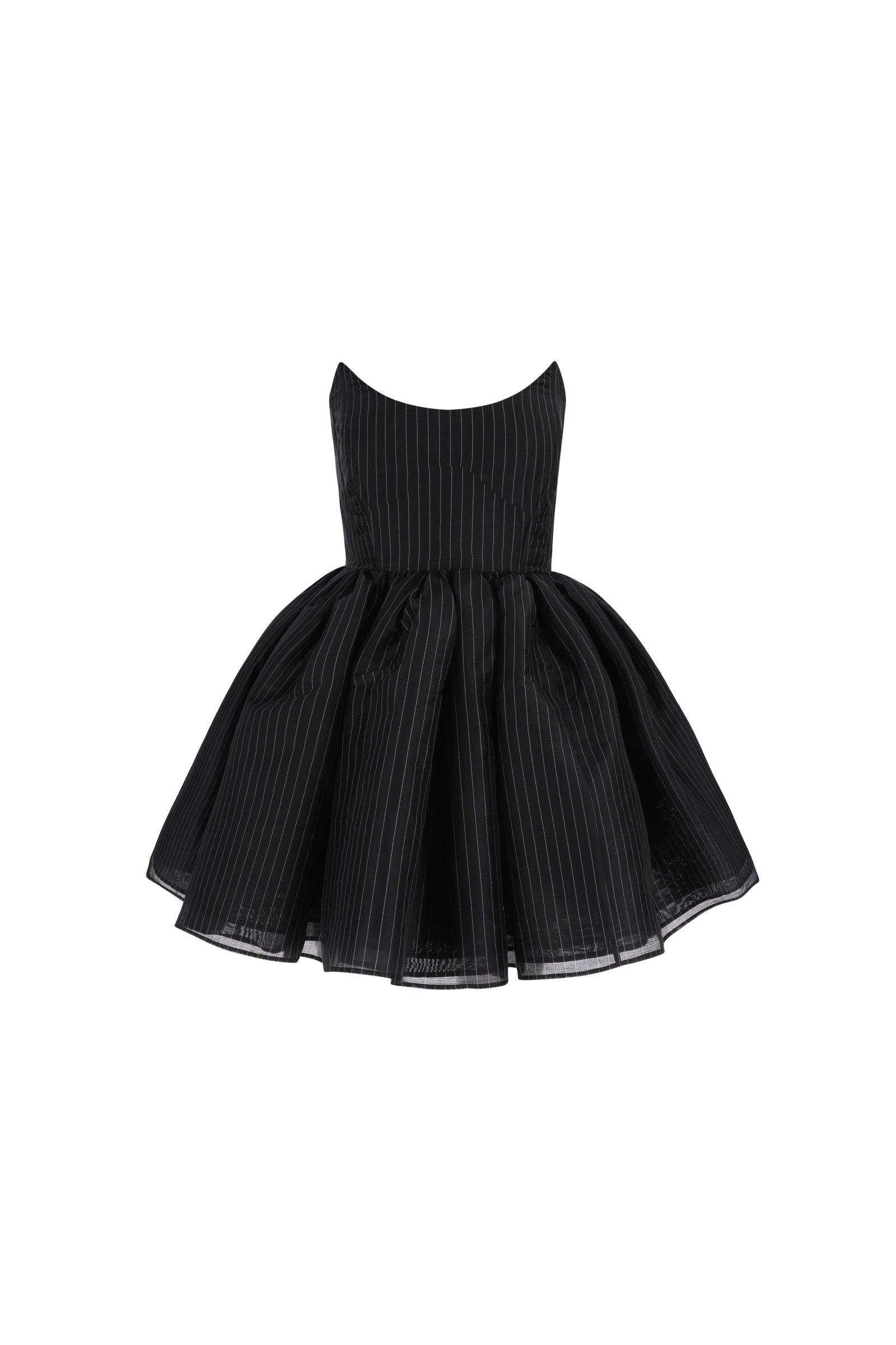 The Pinstripe Veuve Dress Product Image