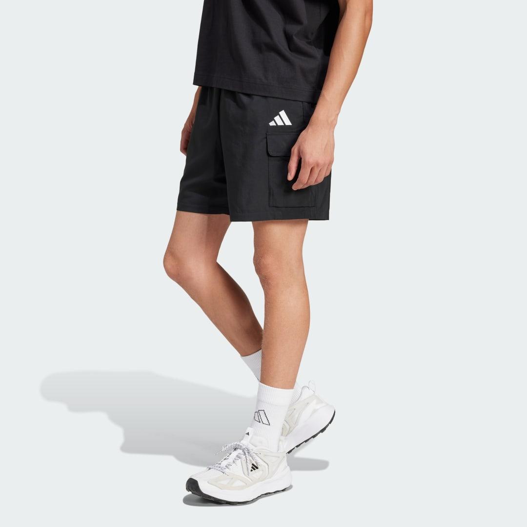 adidas Essentials Small Logo Cargo Chelsea Shorts Black 2XL Mens Product Image