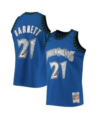 Men's Mitchell & Ness Kevin Garnett Blue Minnesota Timberwolves 1996-97 Hardwood Classics NBA 75th Anniversary Diamond Swingman Jersey, Size: Small Product Image