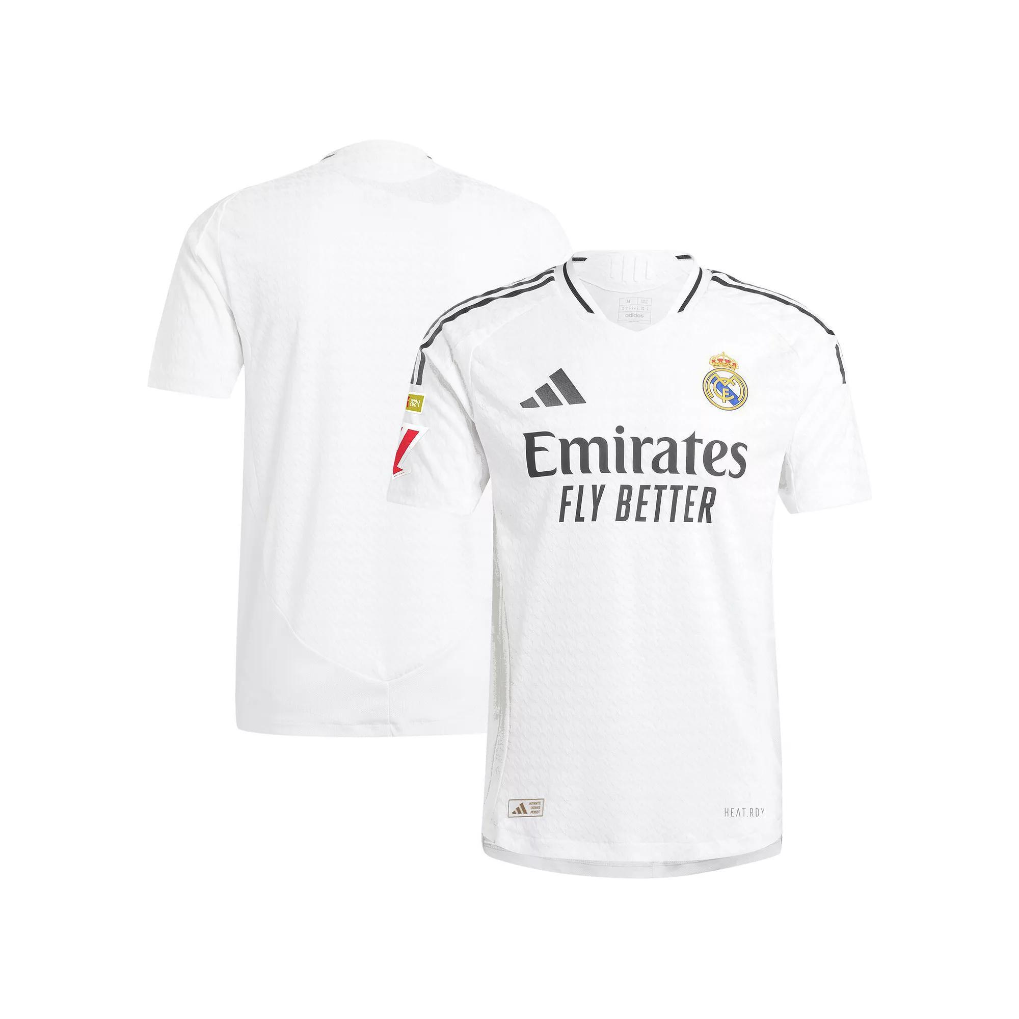 Mens adidas White Real Madrid 2024/25 Home Authentic Jersey Product Image