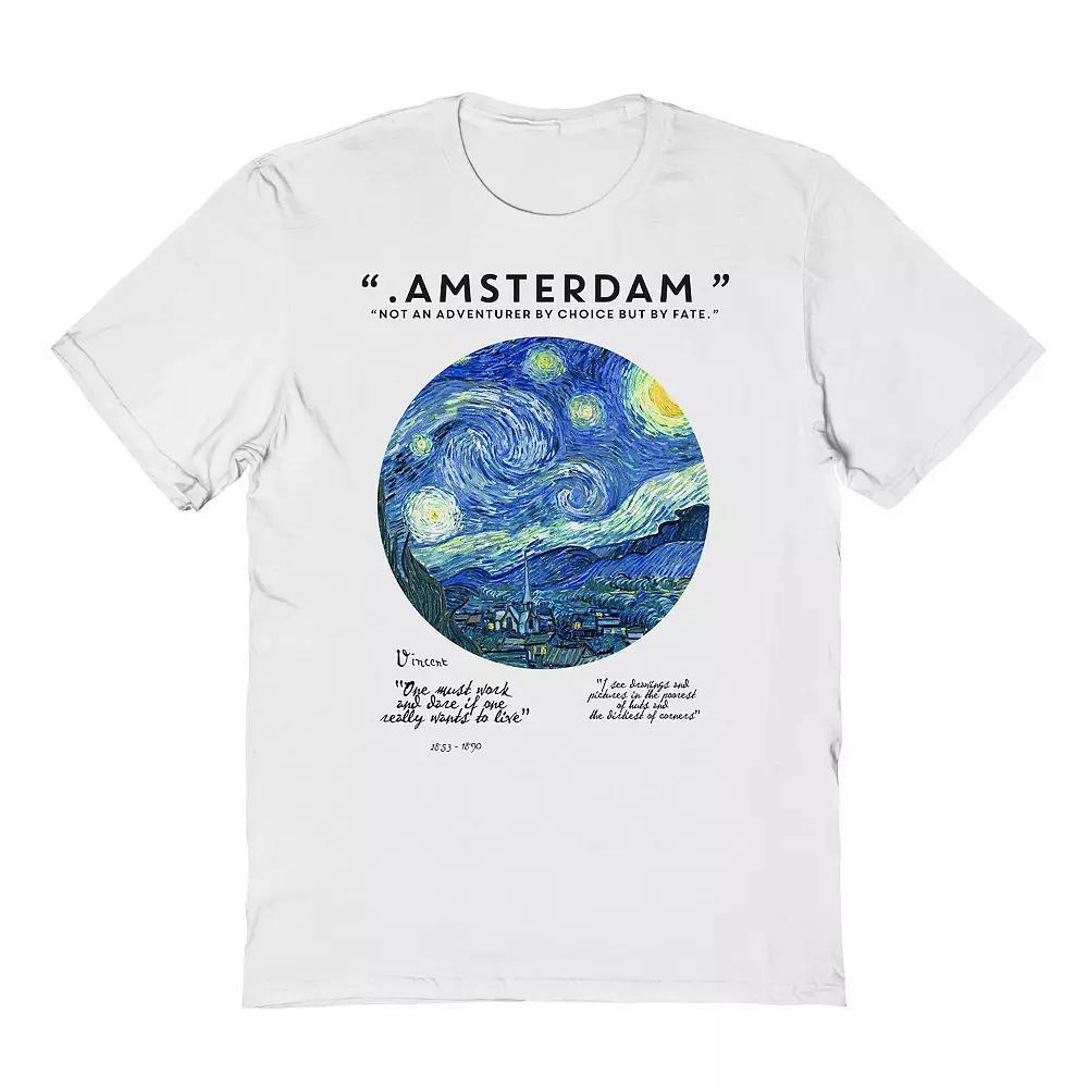 Men's apoh - Van Gogh Amsterdam Graphic Tee, Size: Small, White Product Image