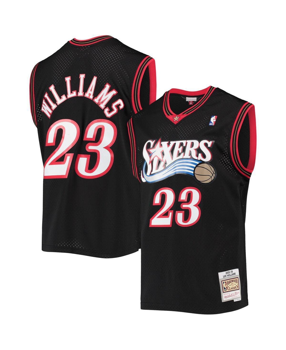 Men's Mitchell & Ness Lou Williams Black Philadelphia 76ers Hardwood Classics Swingman Jersey, Size: Small, 76r Black Product Image
