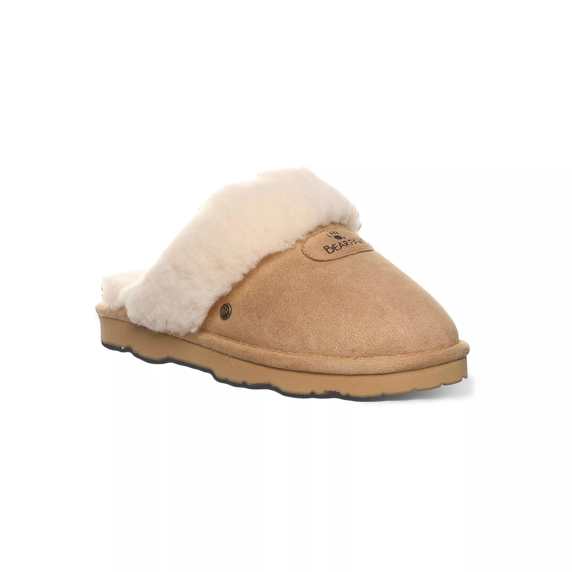 Bearpaw Effie Women's Plush Collar Slippers, Size: 11, Iced Brown Product Image