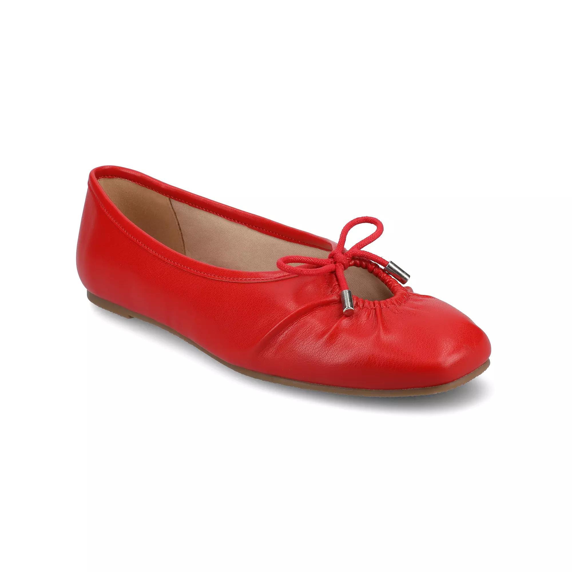Journee Callee Medium and Wide Width Womens Ballet Bow Slip-On Dress Flats Product Image
